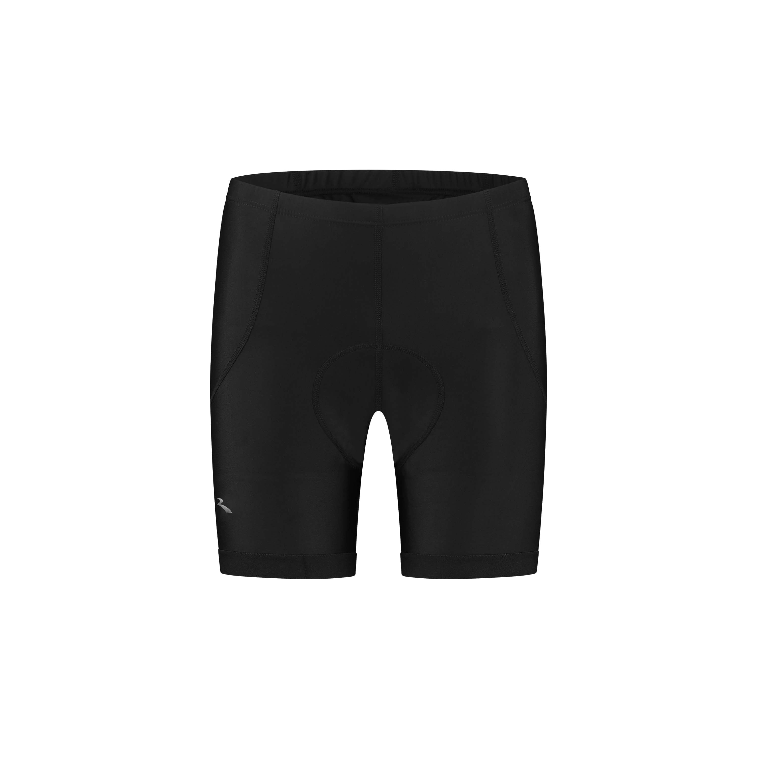 Rogelli Core korte fietsbroek zonder bretels dames zwart voorkant.