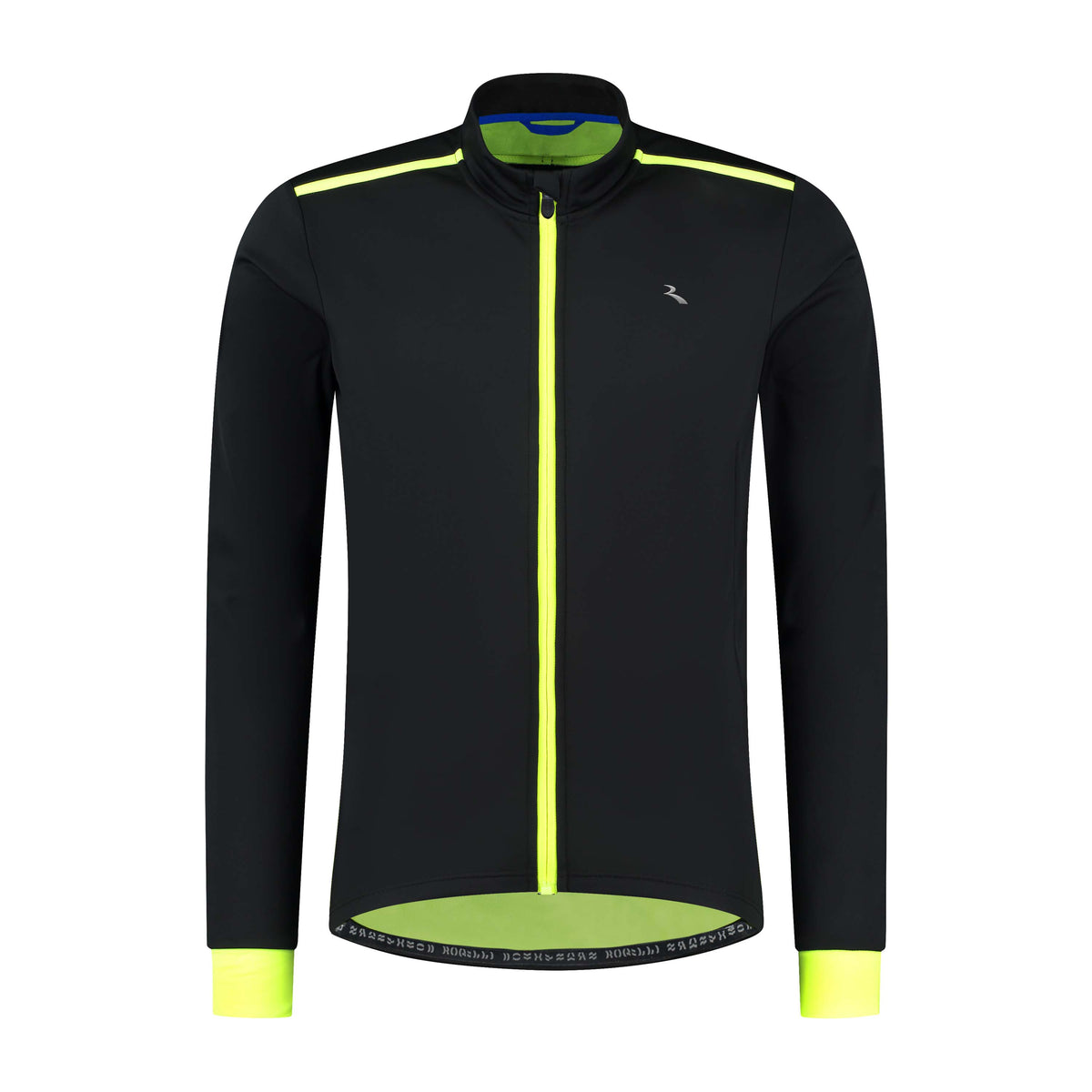 Rogelli Core fietsjack heren zwart en geel voorkant.