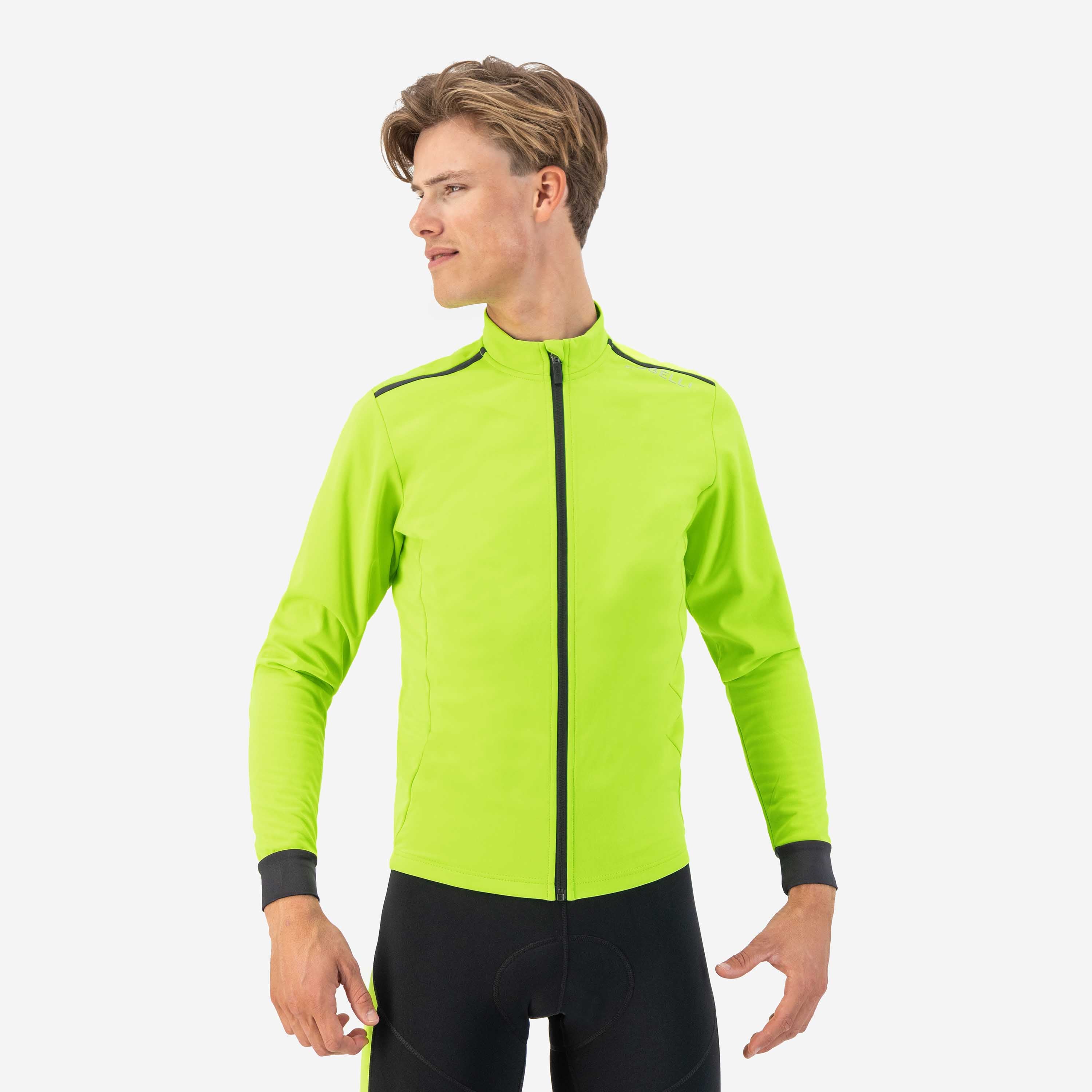 Core Winter bicycle jacket Men - Neon yellow/black