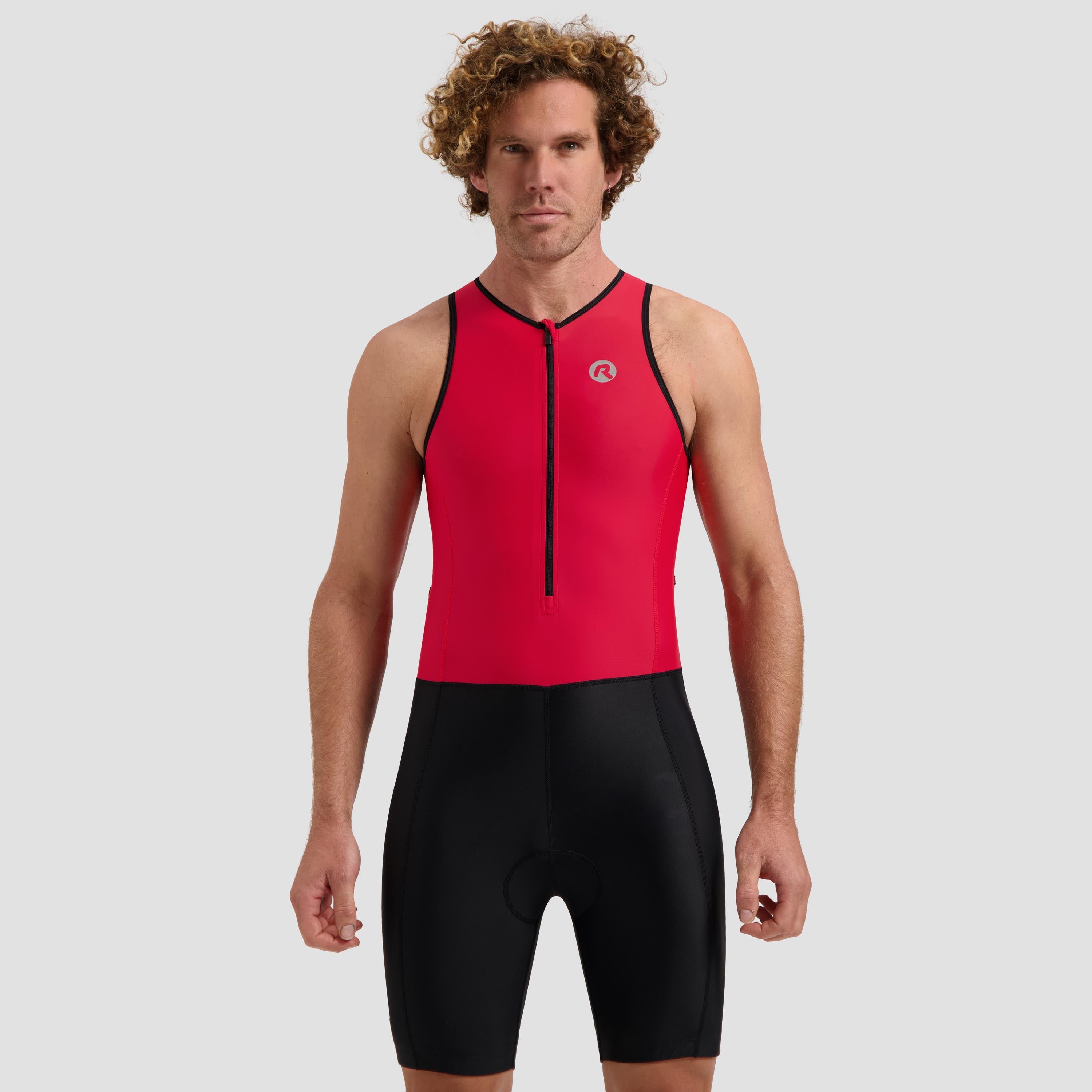 Florida Triathlon Pak Zonder Mouw - Zwart/Rood