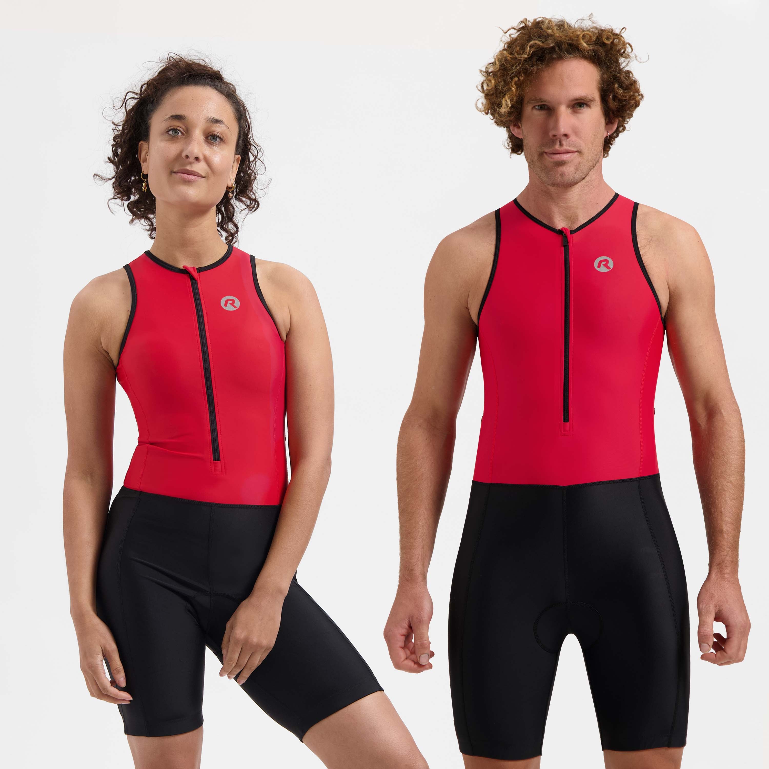 Florida Triathlon Suit Without Sleeve - Black/Red