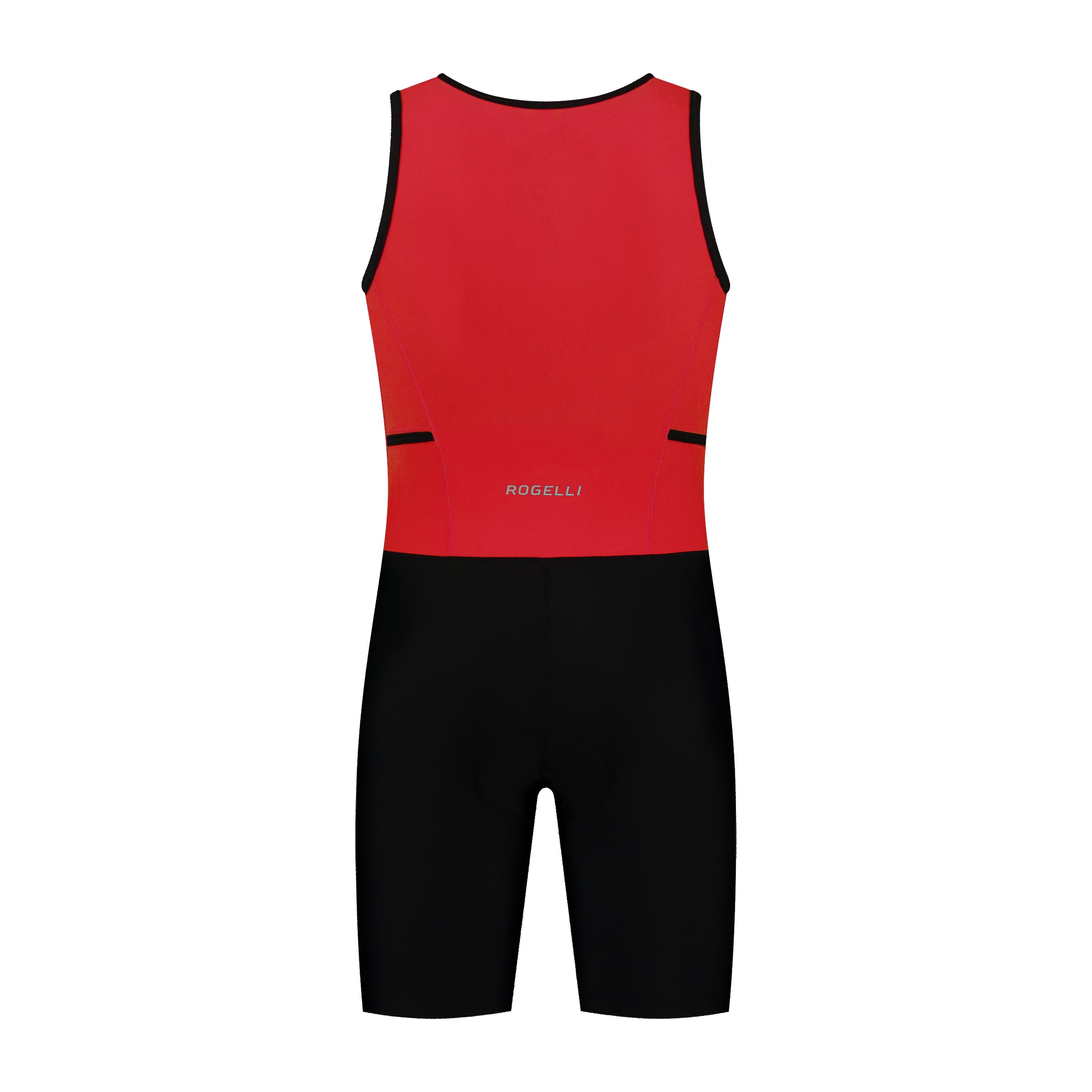 Florida Triathlon Suit Without Sleeve - Black/Red