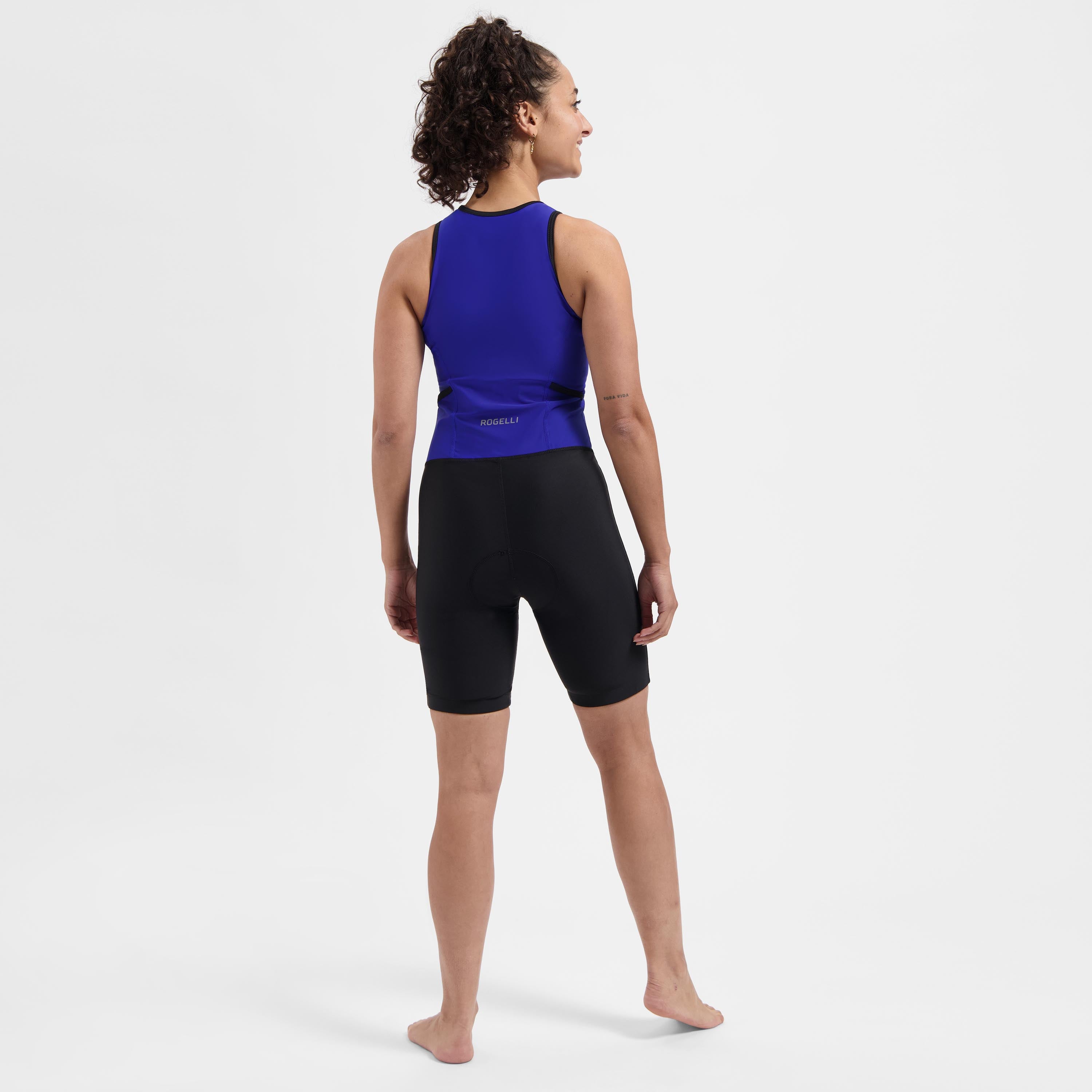 Florida Triathlonanzug ohne Ärmel – Schwarz/Blau