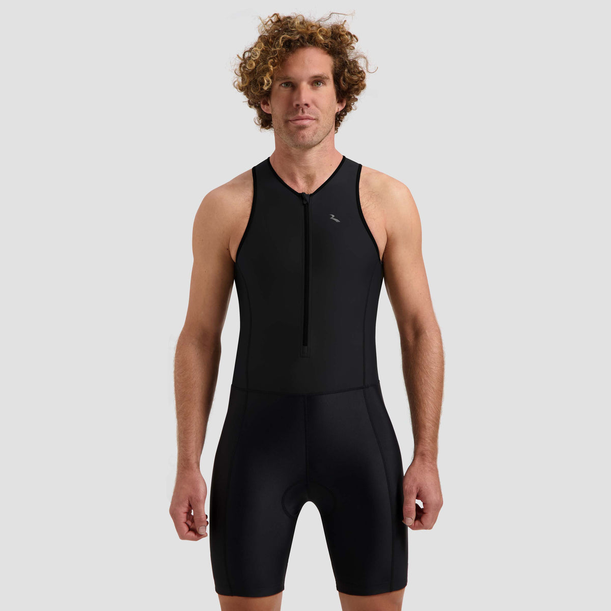 Rogelli Florida combinaison de triathlon sans manches noir Homme porté devant.