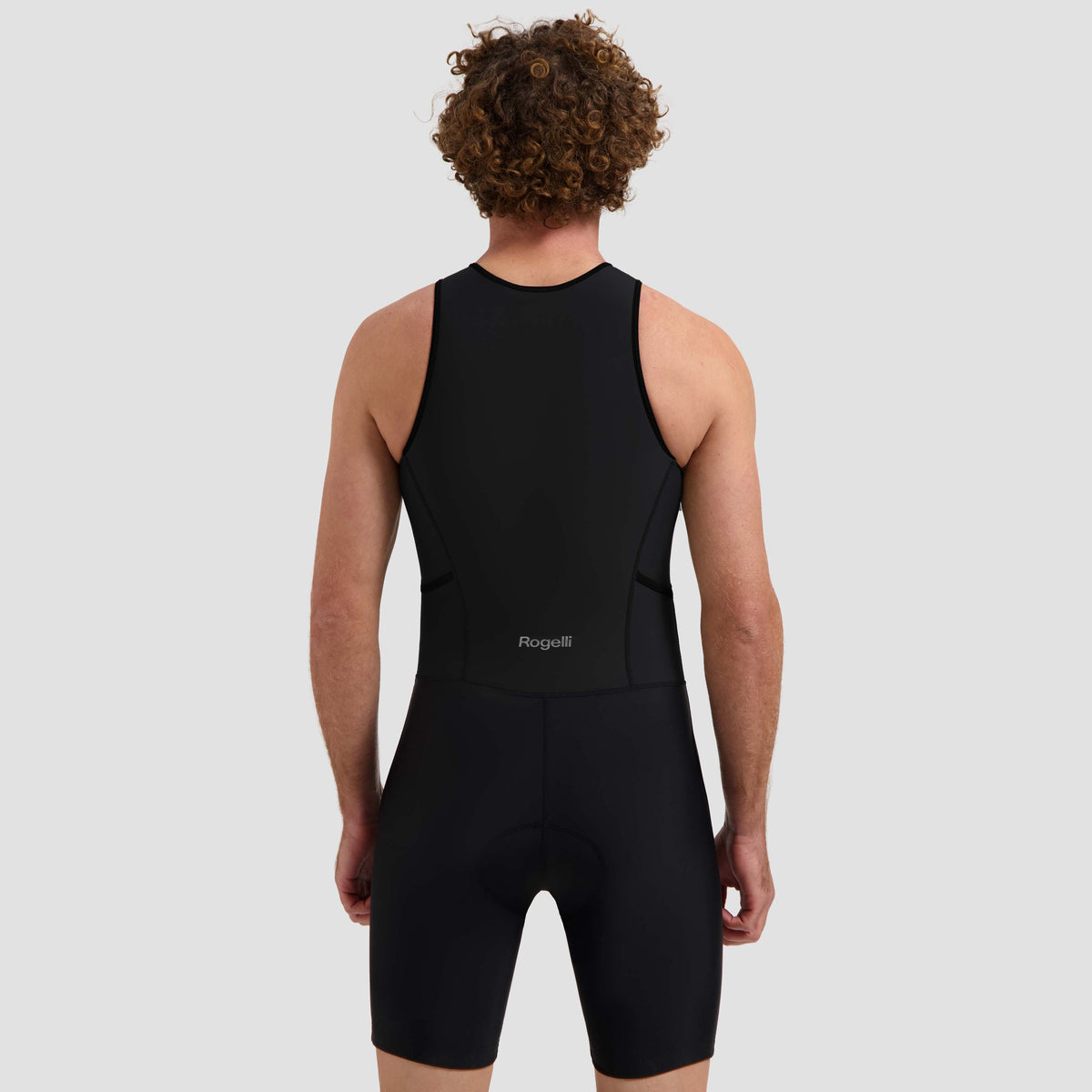 Rogelli Florida combinaison de triathlon sans manches noir Homme usé en arrière.