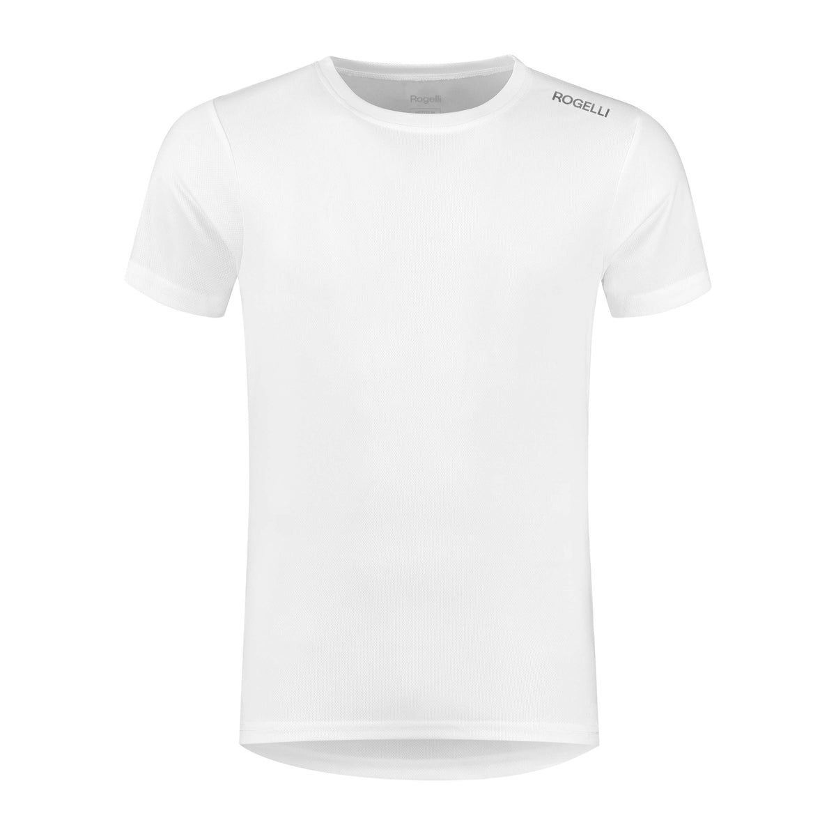 Rogelli Promo shirt korte mouw heren wit voorkant.