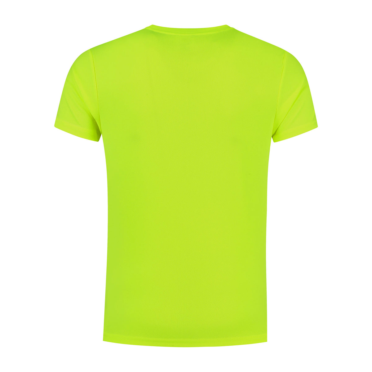 Rogelli Promo shirt korte mouw heren fluor achterkant.