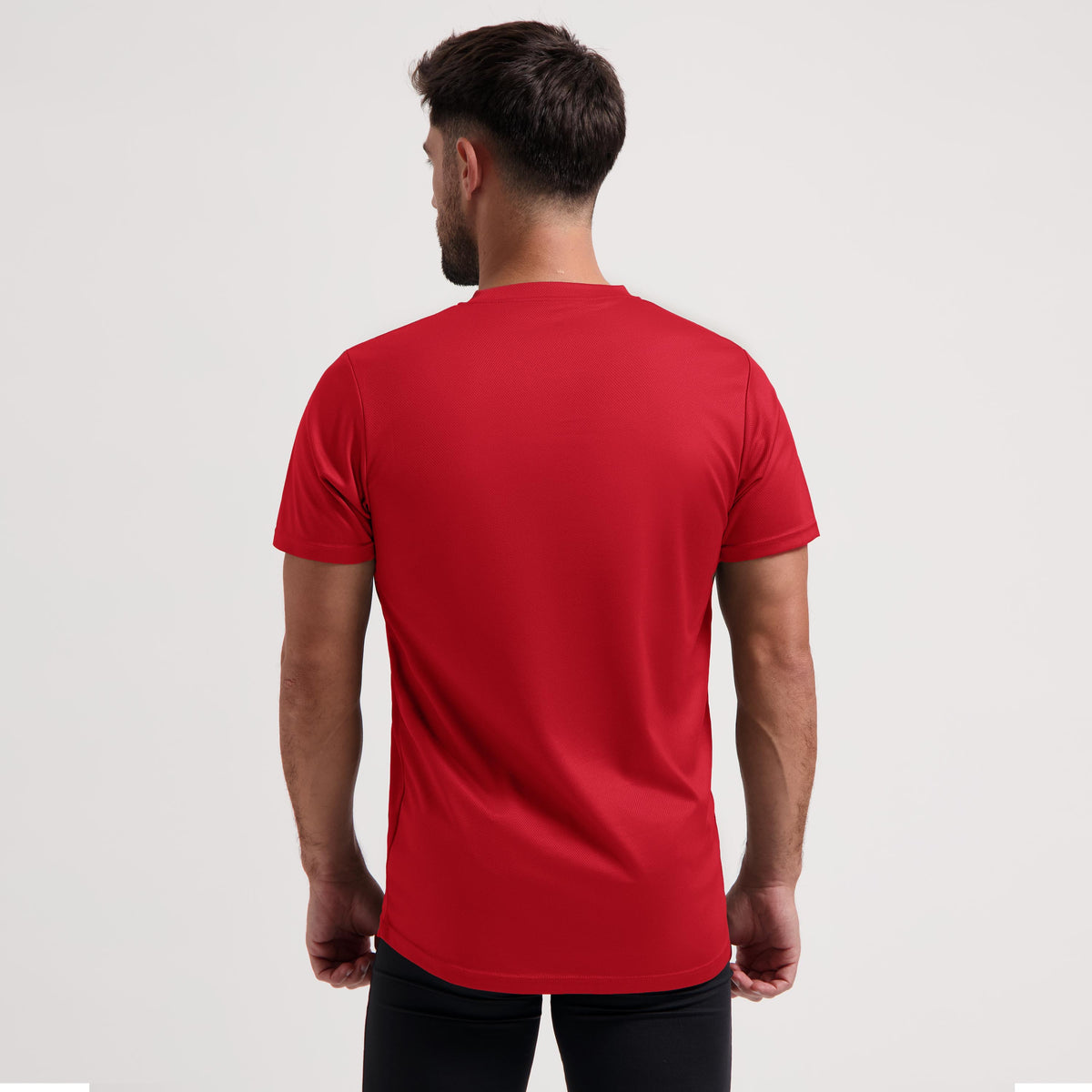 Rogelli Promo shirt korte mouw heren rood achterkant.