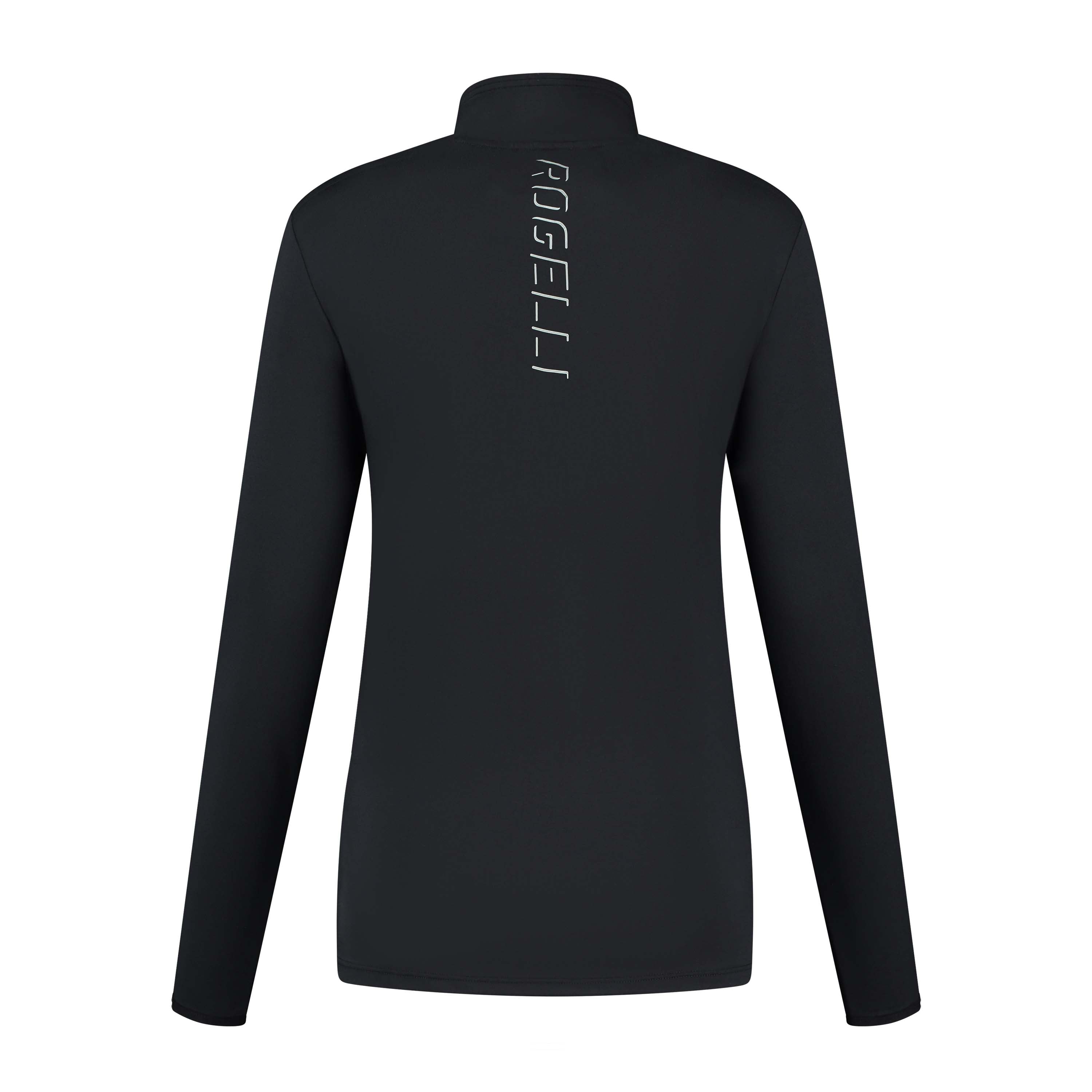 Rogelli Core hardlooptop lange mouw dames zwart achterkant.