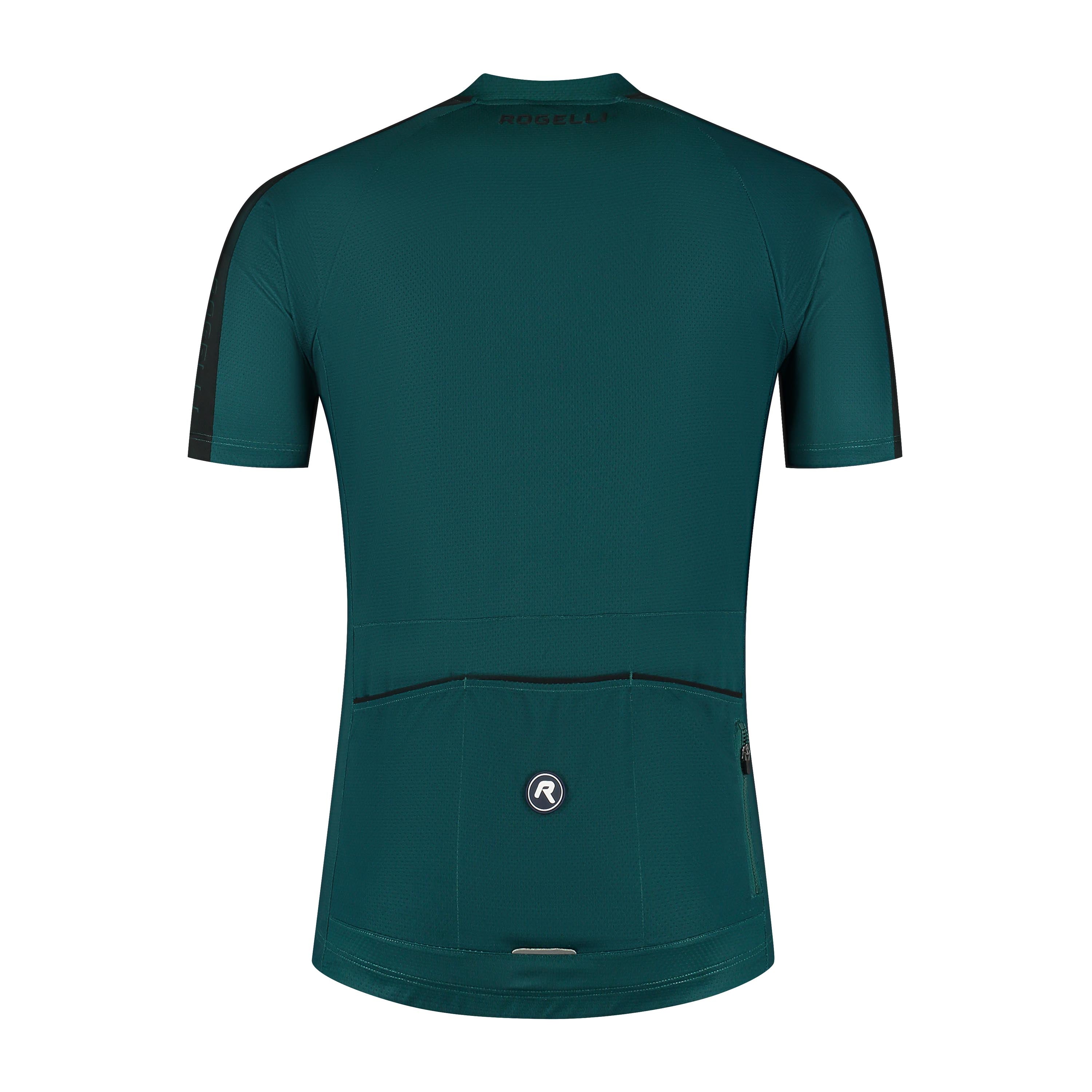 Rogelli Explore fietsshirt heren deep teal korte mouw achterkant.