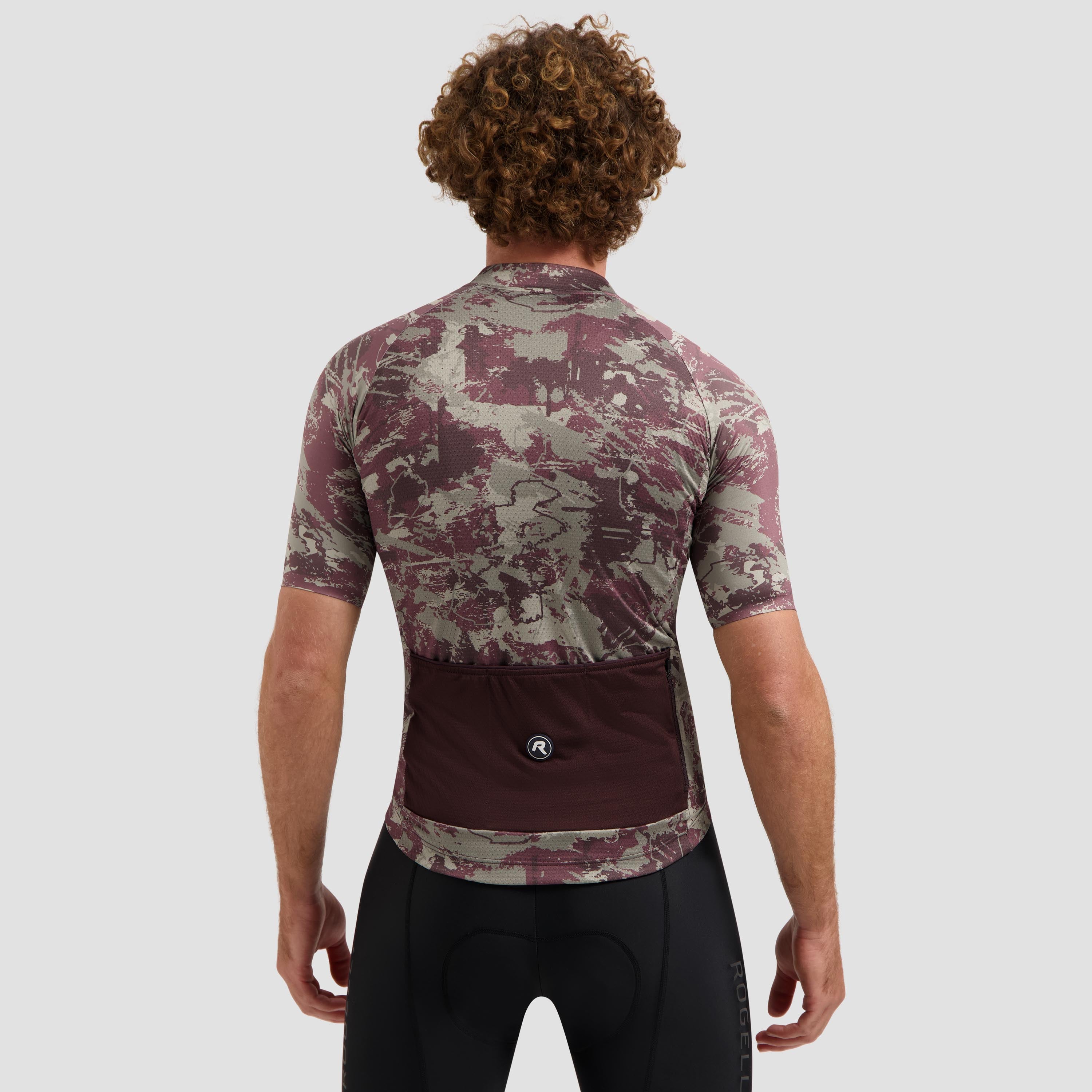 Essential Grafik II Fahrradhemd Männer - Taupe/Bordeaux