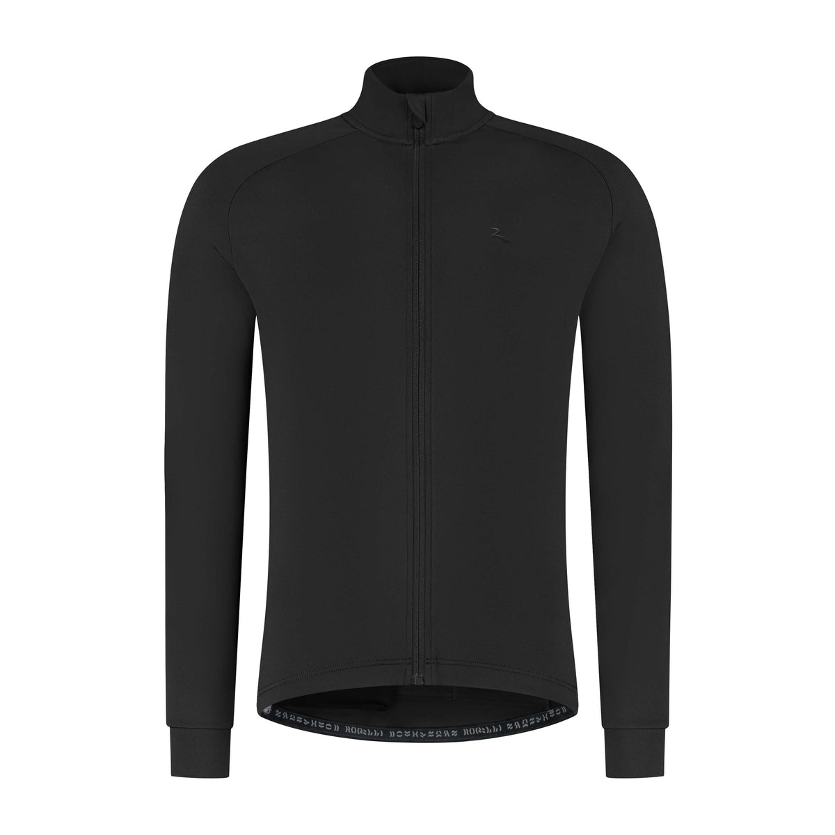 Rogelli Essential II fietsshirt heren zwart lange mouw voorkant.