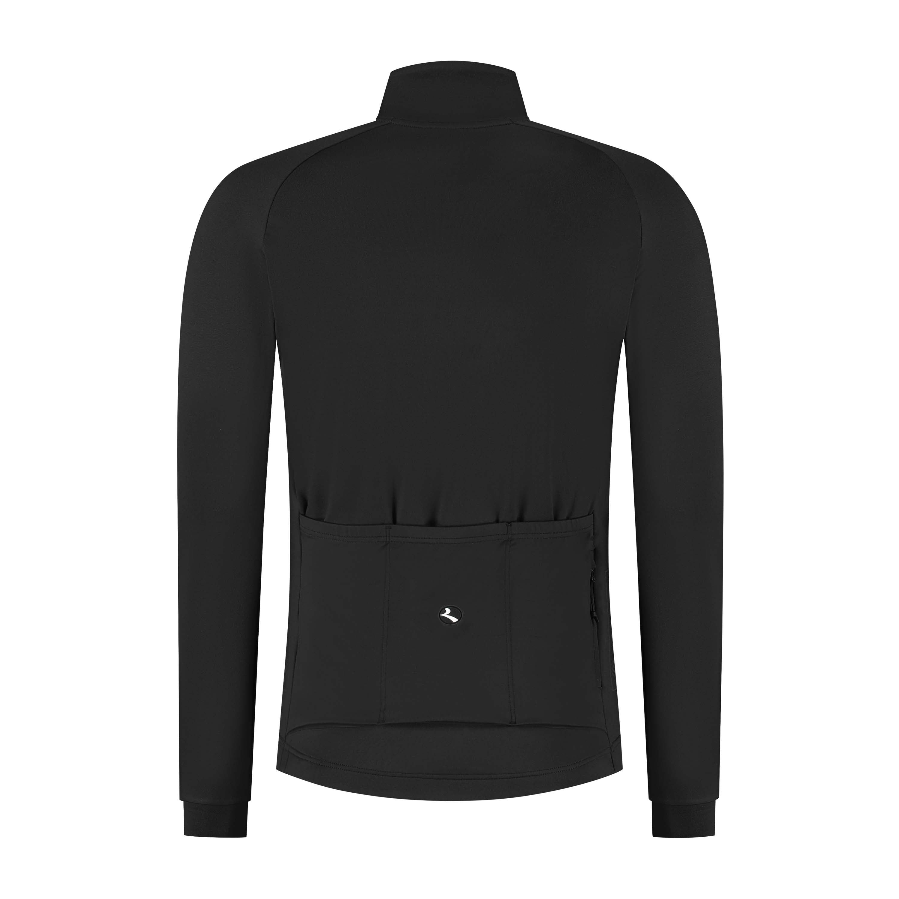 Rogelli Essential II fietsshirt heren zwart lange mouw achterkant.