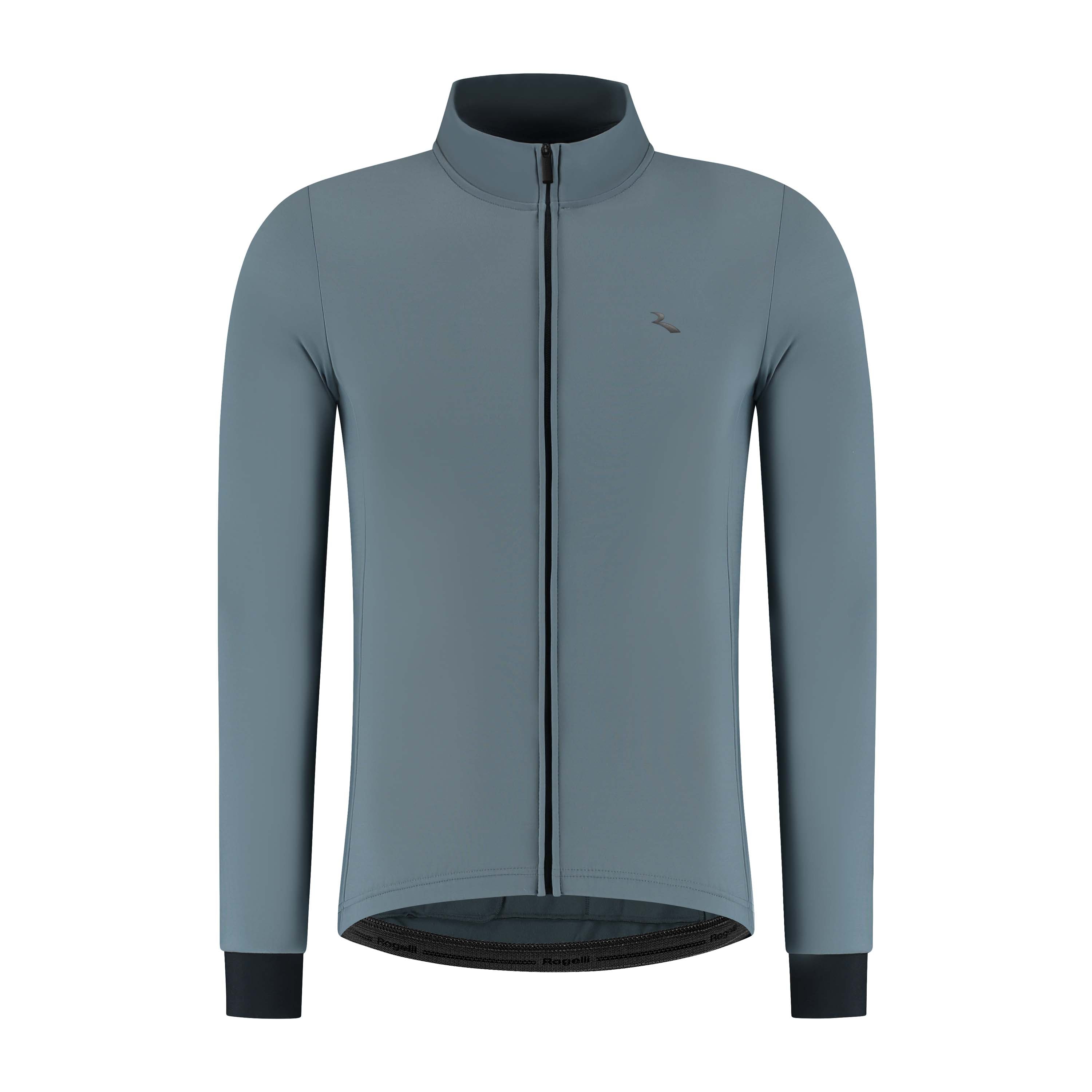 Rogelli Signature fietsshirt heren ardesia lange mouw voorkant.