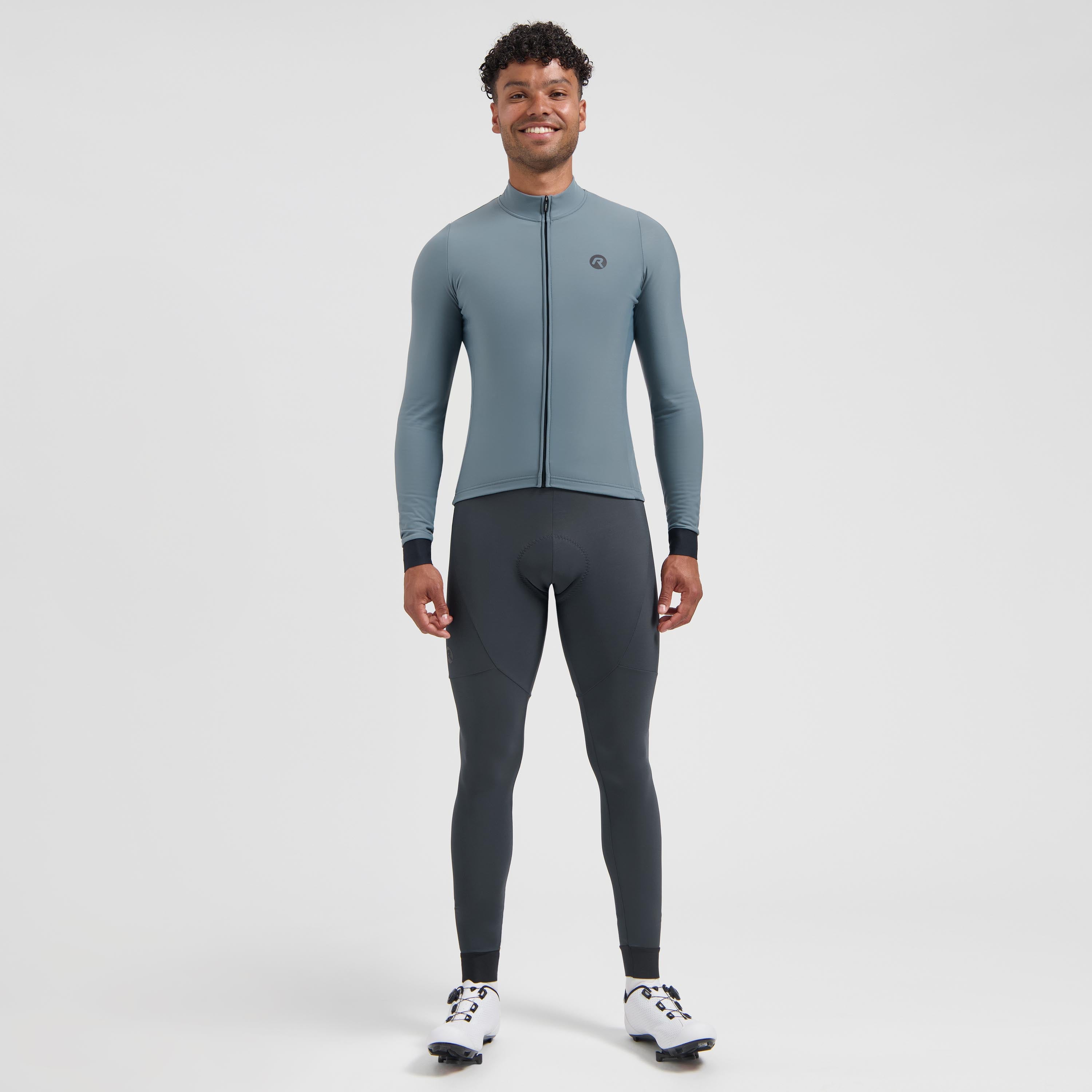 Signature Fietsshirt Lange Mouw Heren - Ardesia