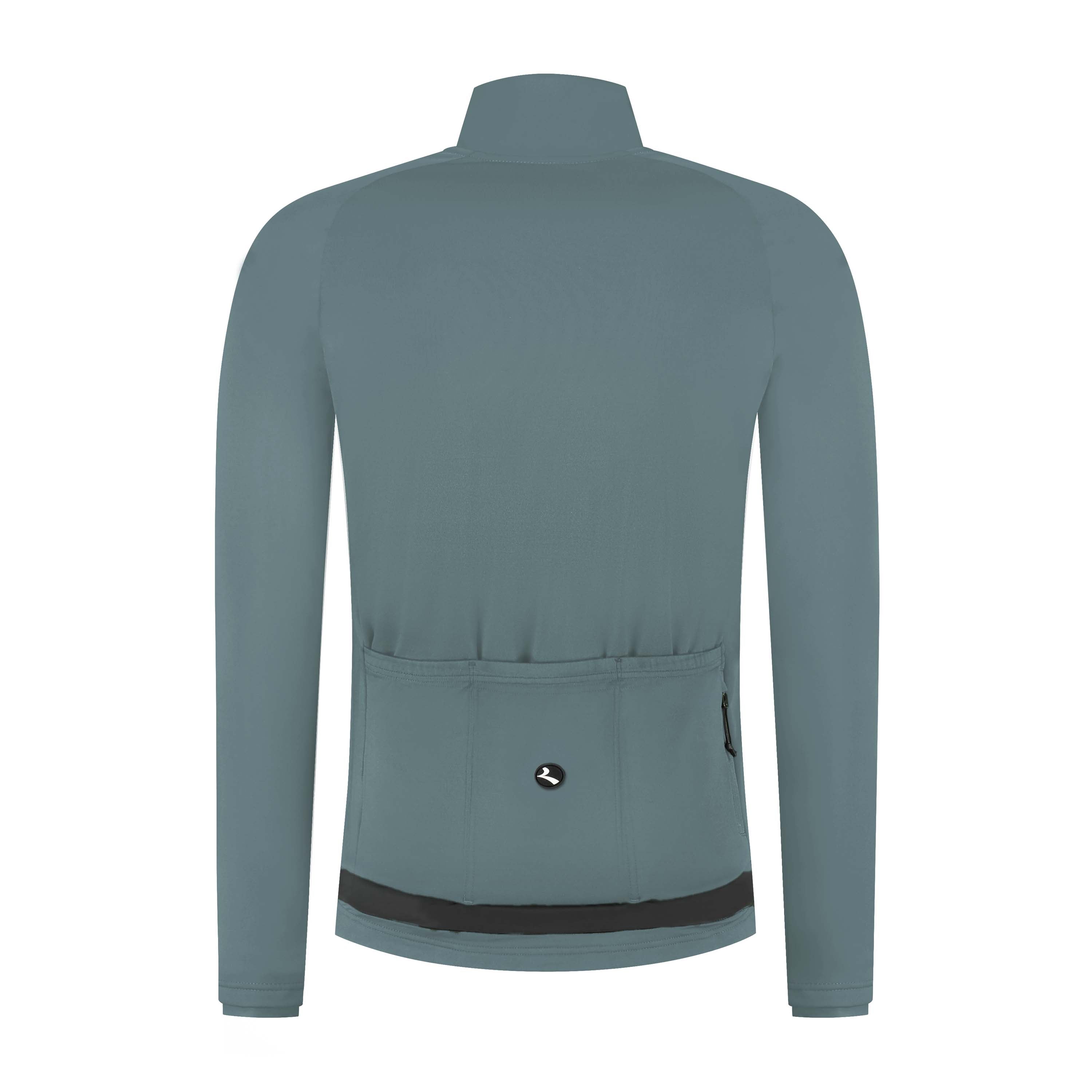Rogelli Essential II winter fietsjack grijs heren achterkant.