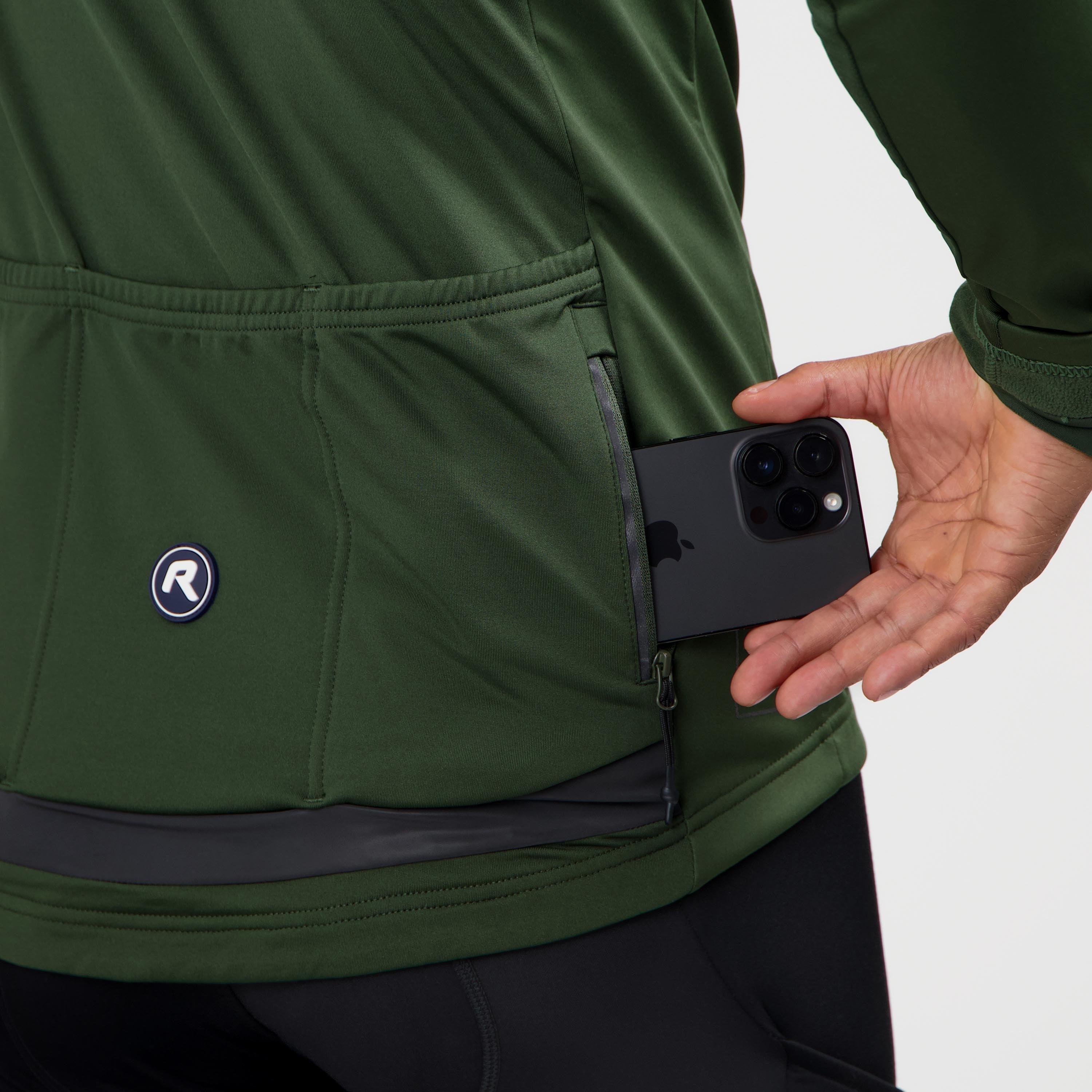 Essential II Winter bicycle jacket Men - Army green