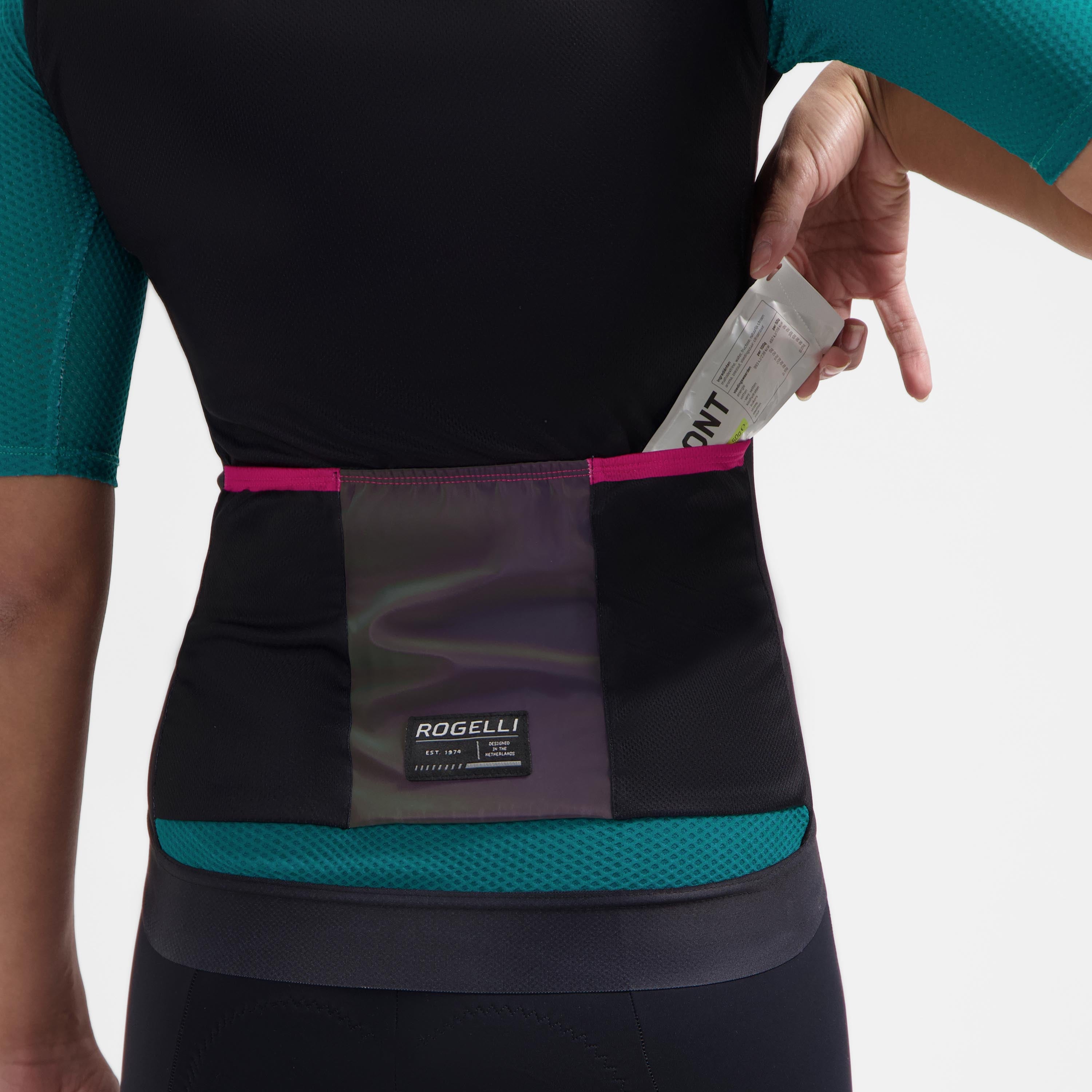 Fast Fietsshirt Dames - Zwart/Teal/Roze