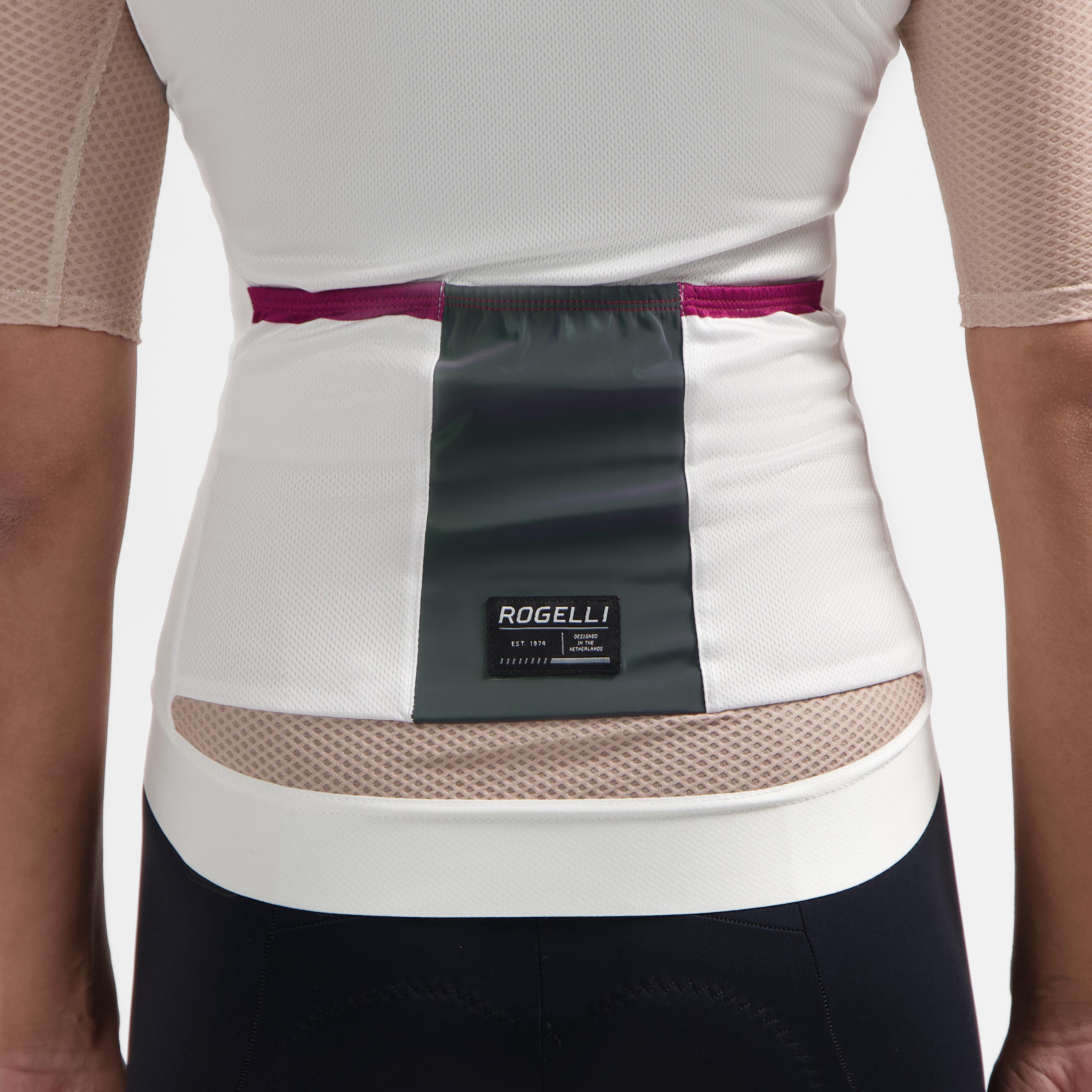 Fast Fietsshirt Dames - Zand/Cherry