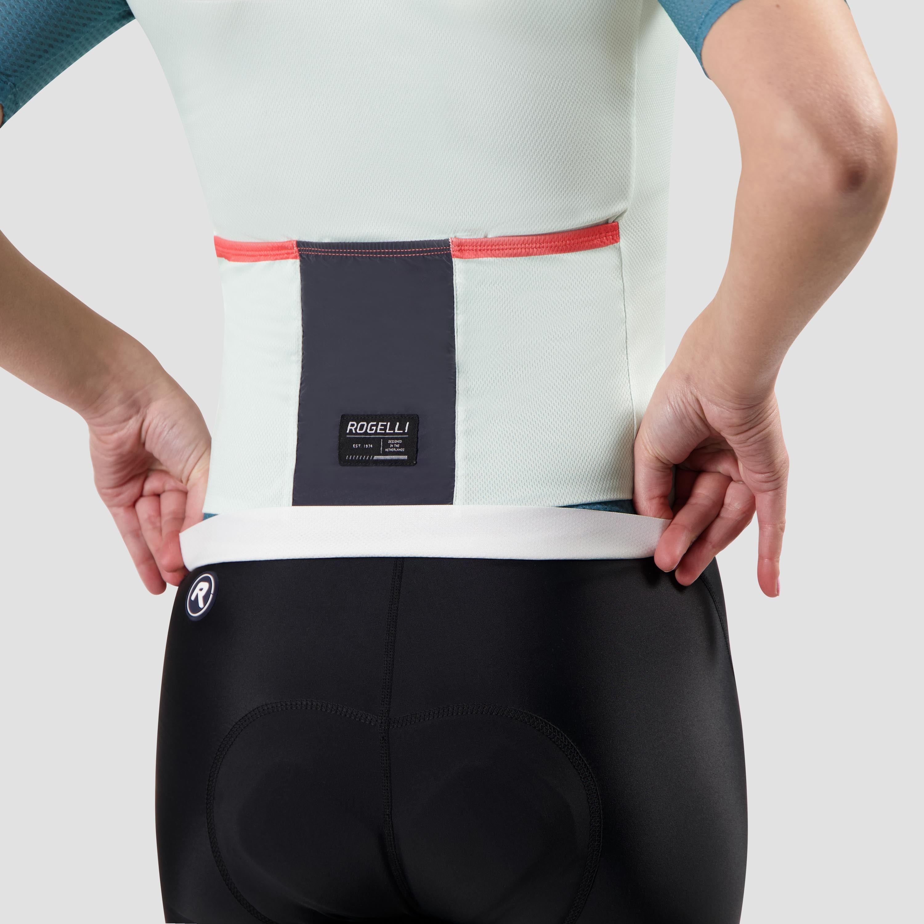 Fast bicycle shirt ladies - mint green/coral