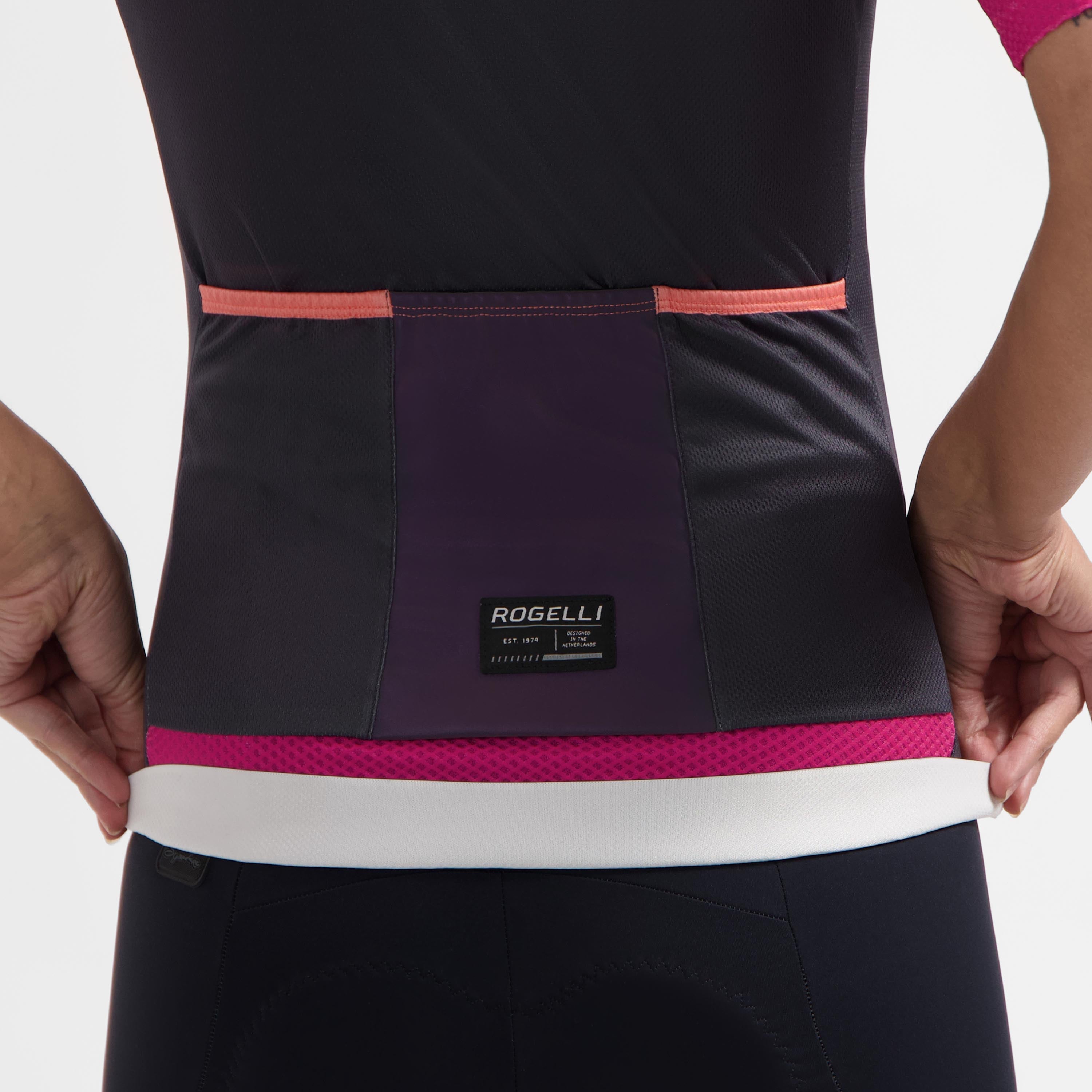 Fast Fietsshirt Dames - Zwart/Roze/Koraal