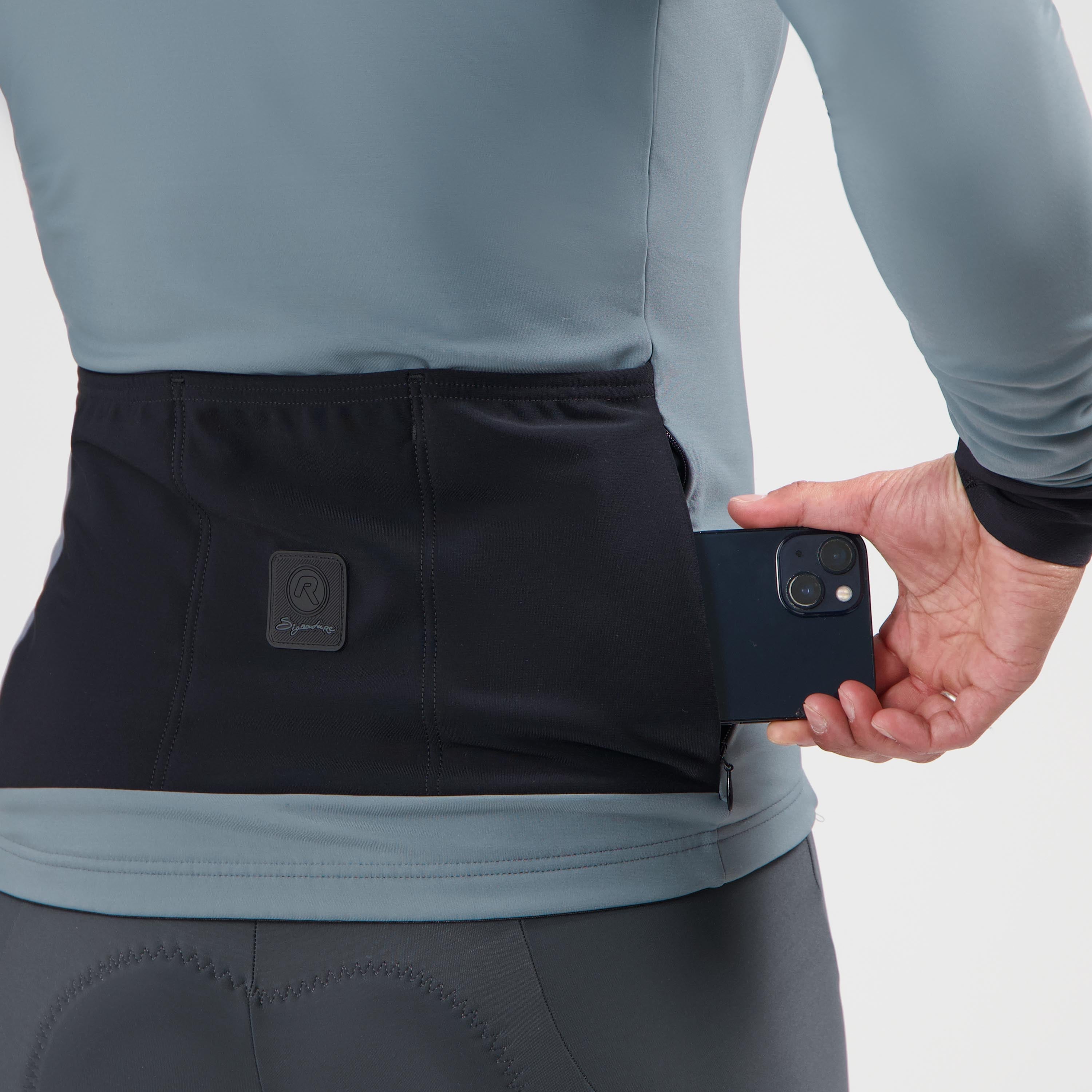 Signature Fietsshirt Lange Mouw Dames - Ardesia