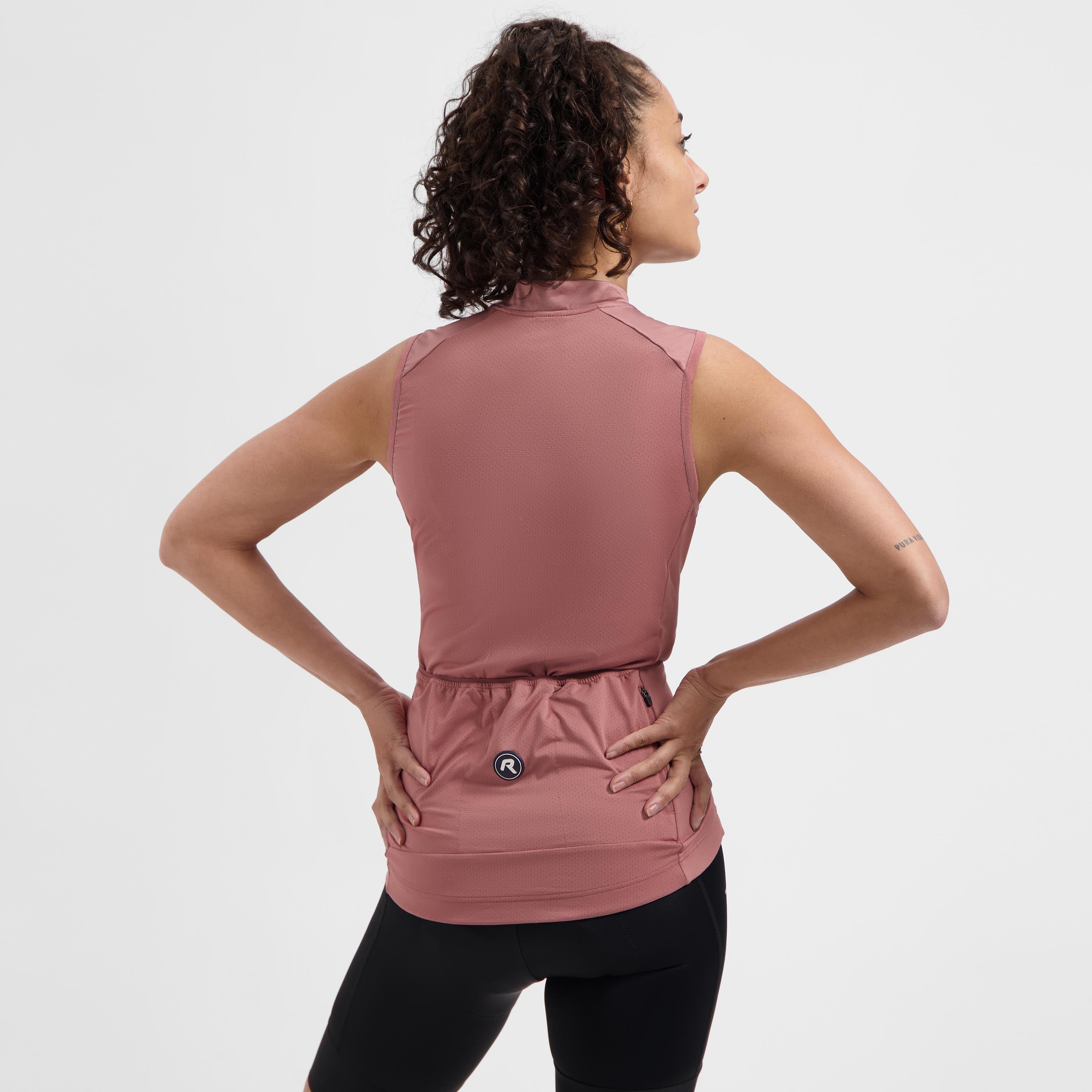 Essential II Mouwloos Fietsshirt Dames - Dusty Pink