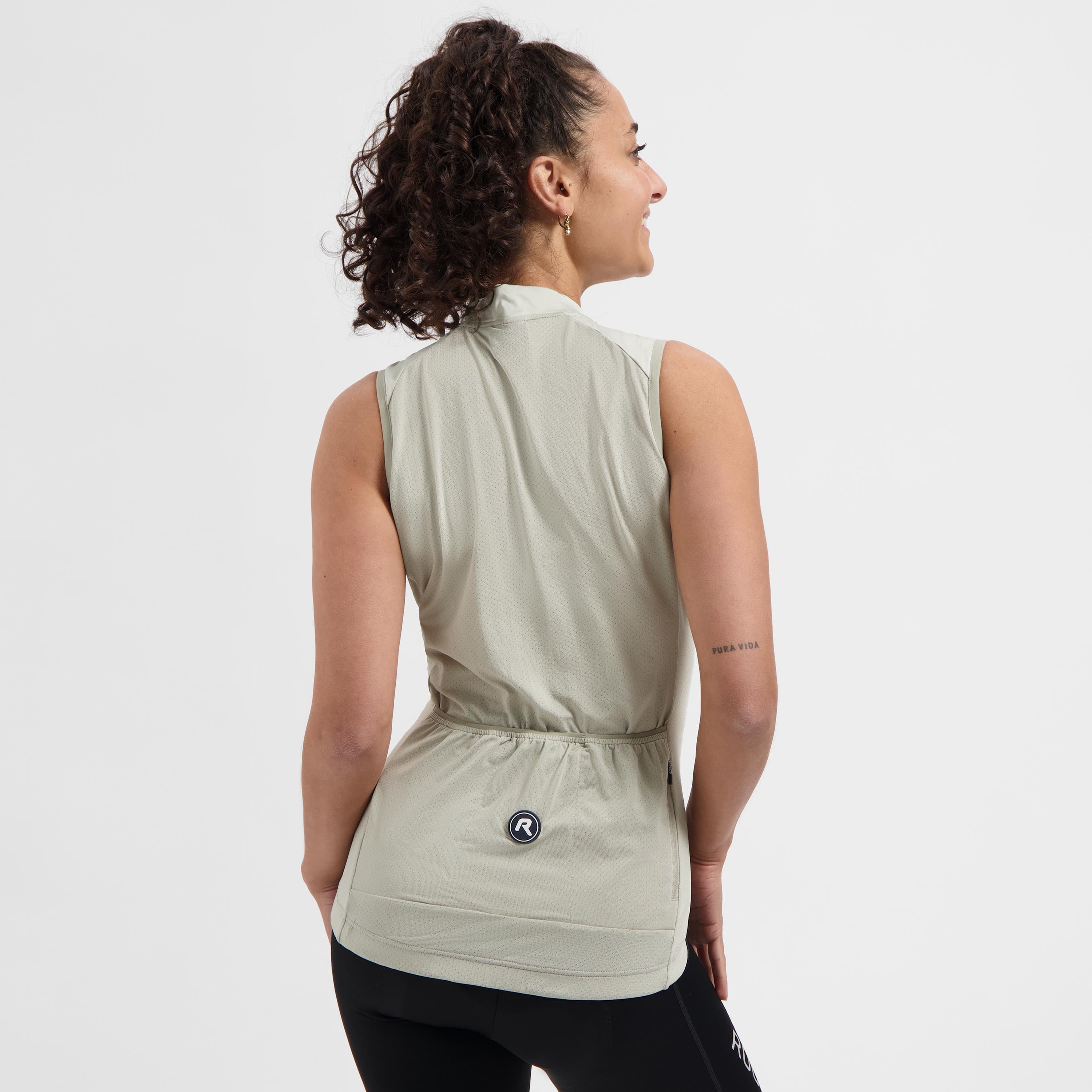 Essential II Mouwloos Fietsshirt Dames - Taupe