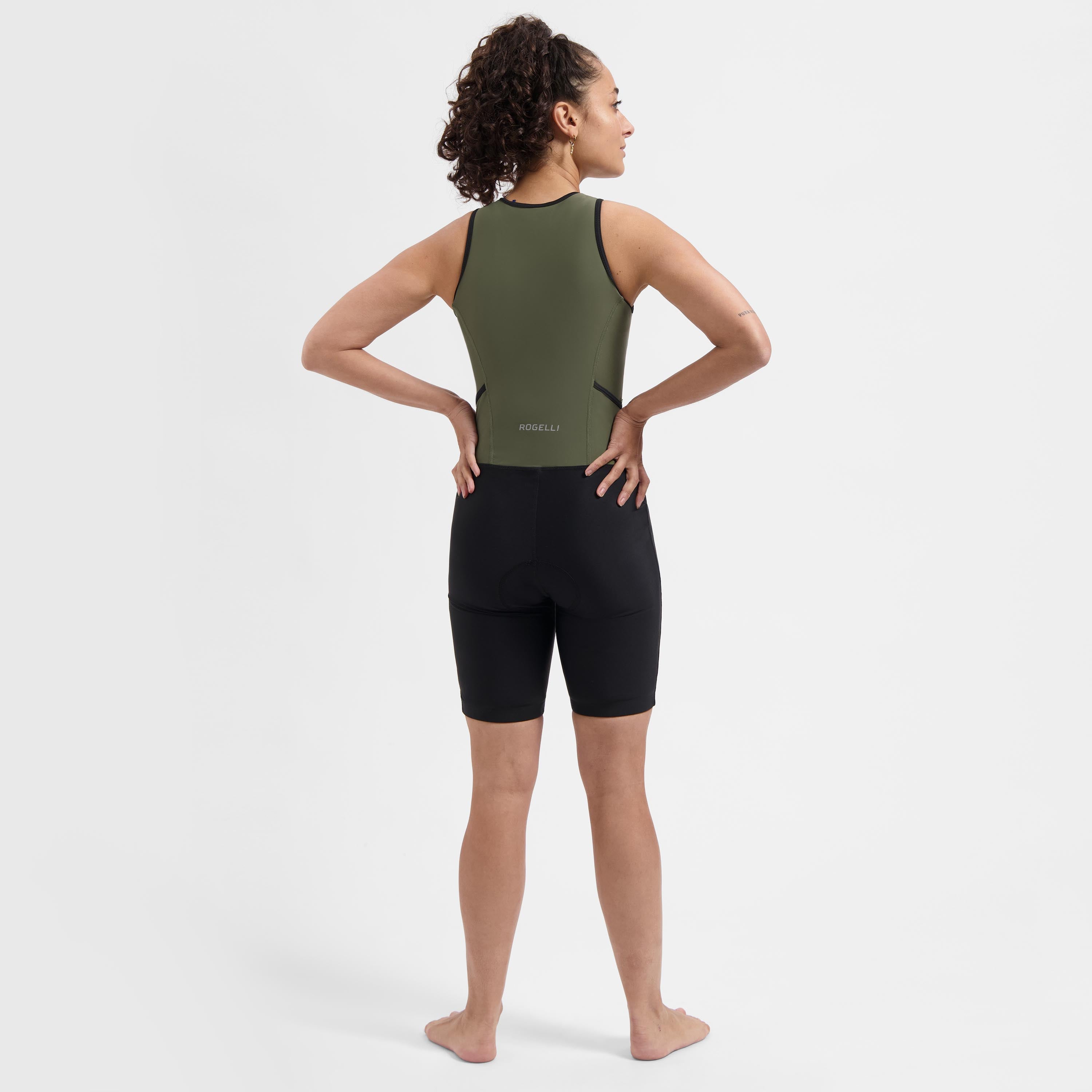 Florida Triathlon Suit Without Sleeve - Black/Army Green
