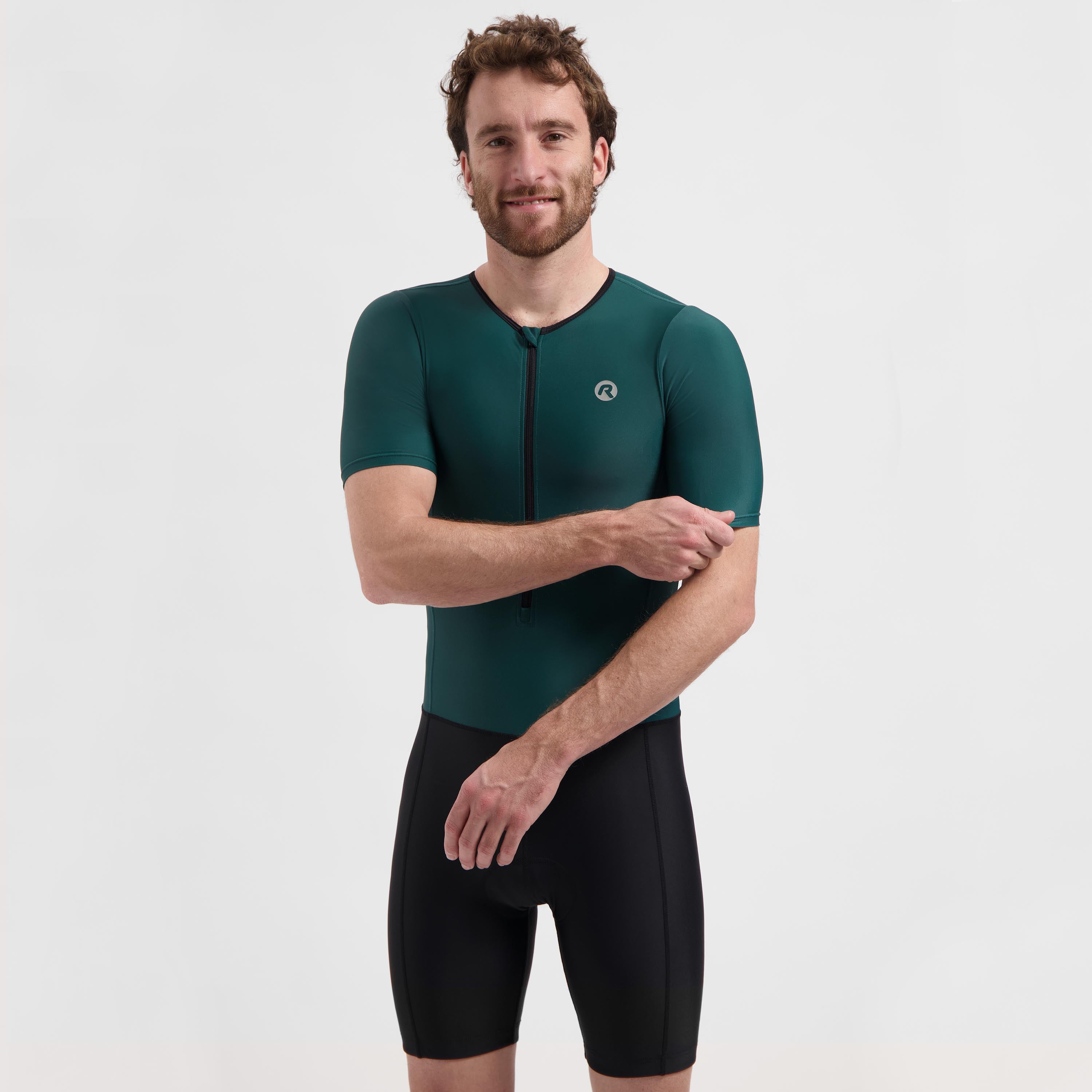 Florida Short Sleeve Triathlon Suit - Black/Teal