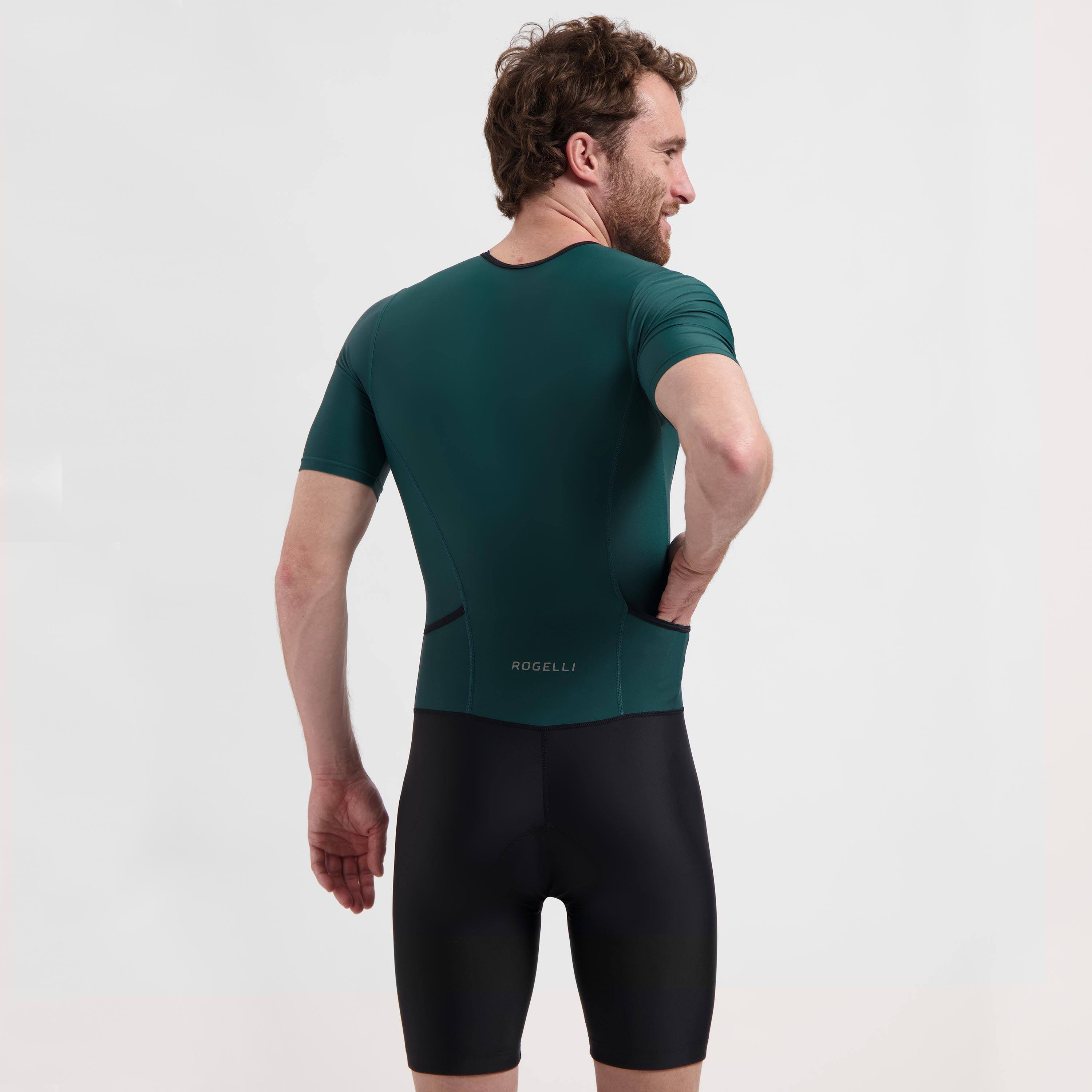 Florida Short Sleeve Triathlon Suit - Black/Teal