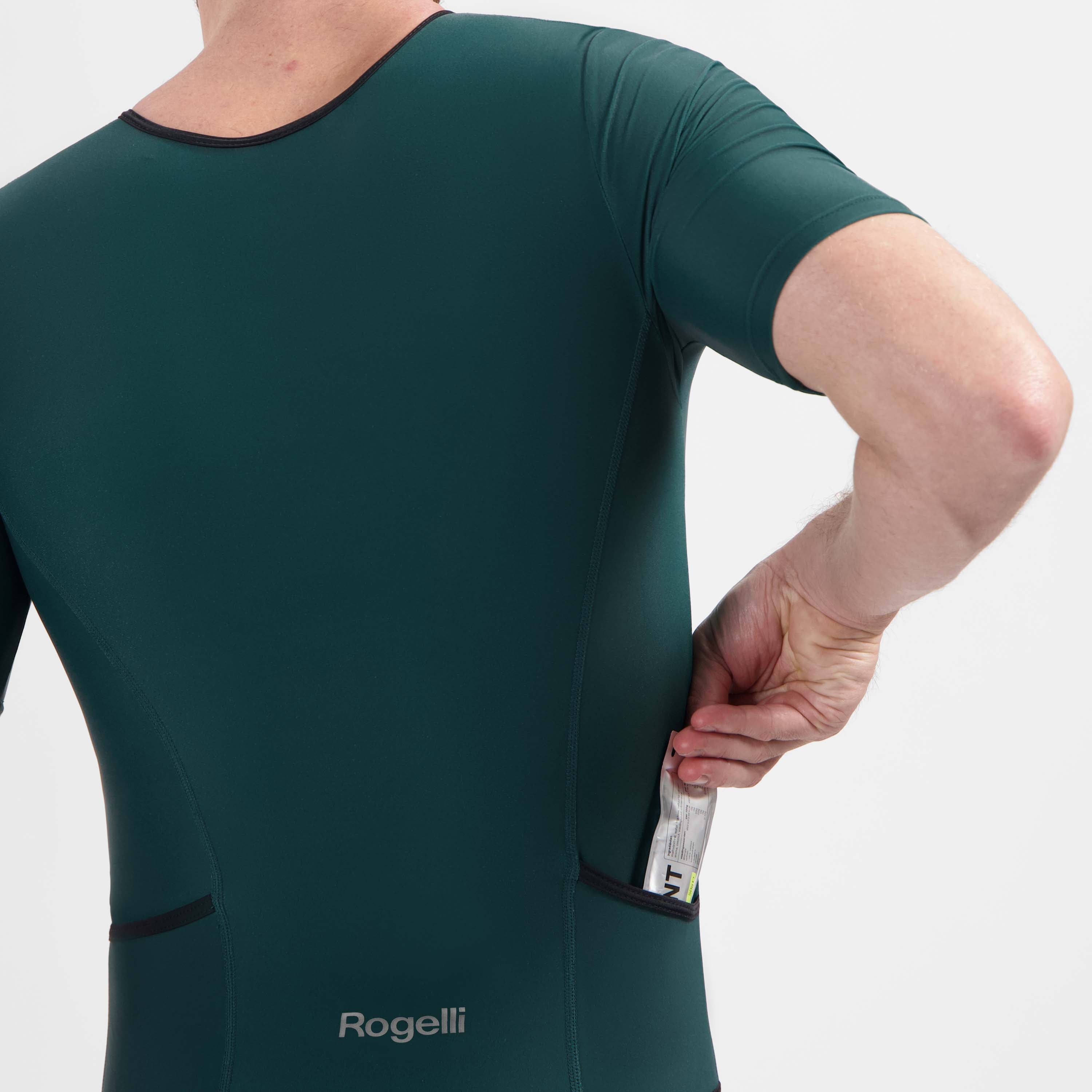 Florida triathlon pak korte mouw - Zwart/Donker Teal