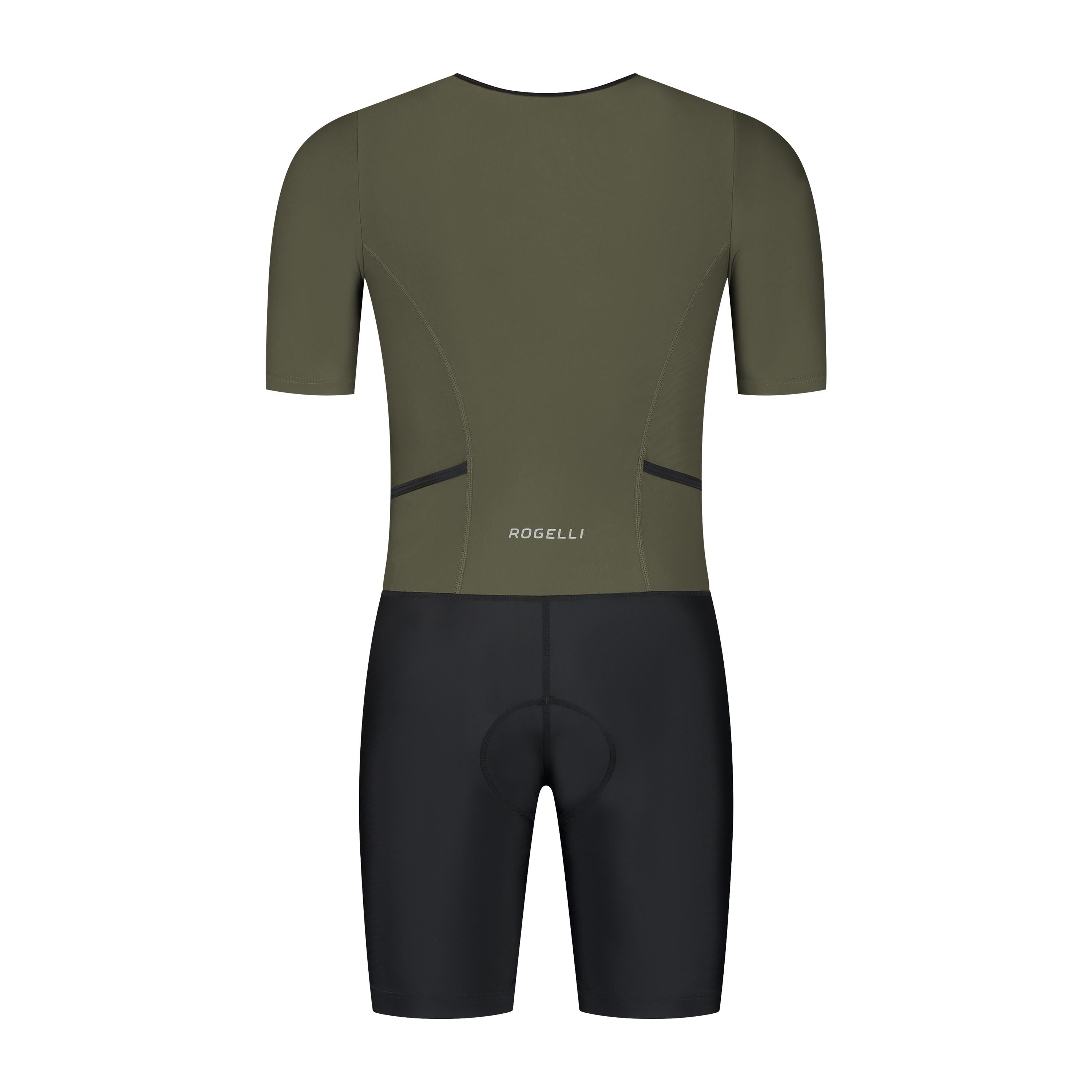 Florida Short Sleeve Triathlon Suit - Black/Army Green