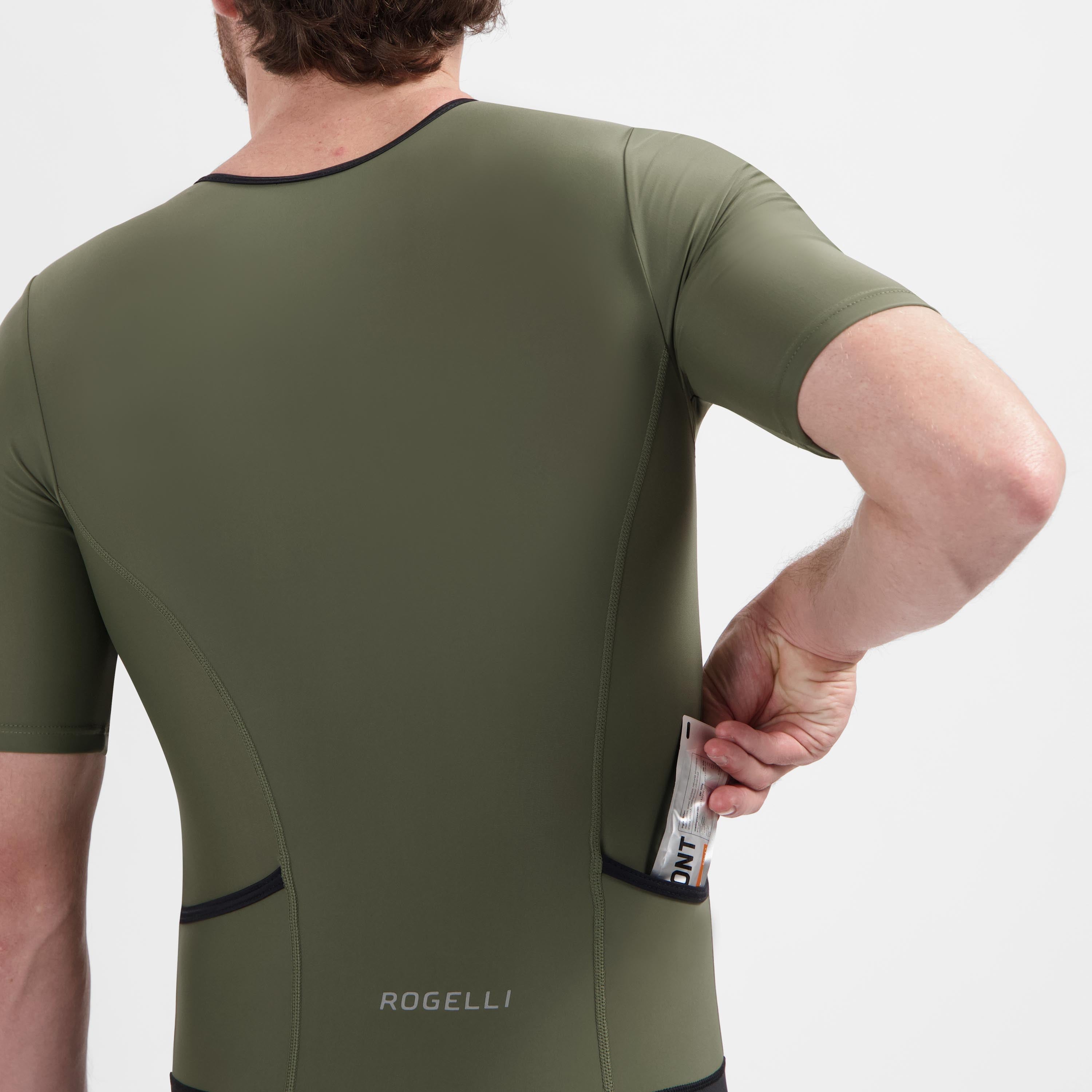 Florida Short Sleeve Triathlon Suit - Black/Army Green