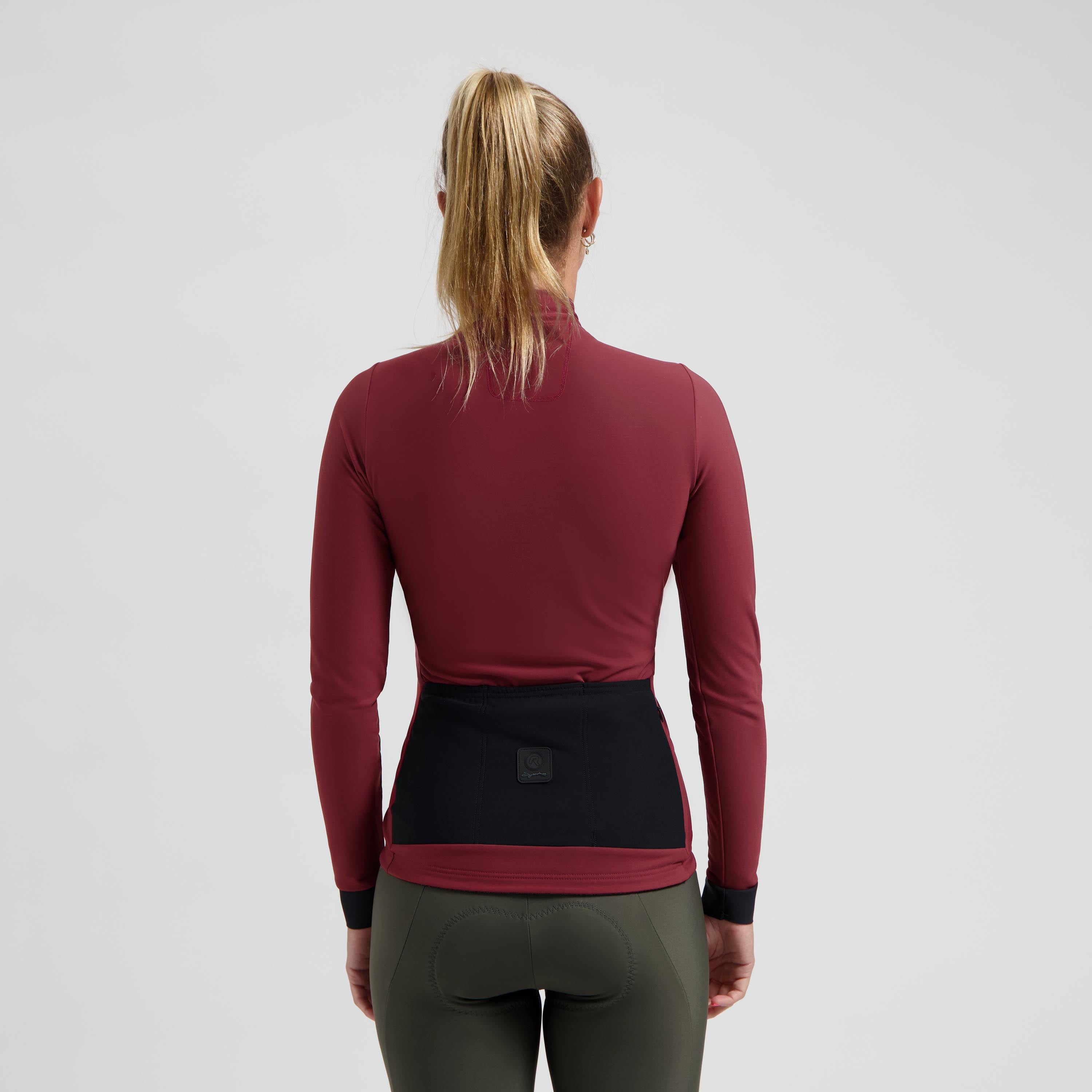 Signature Bicycle shirt Long sleeve ladies - Bordeaux
