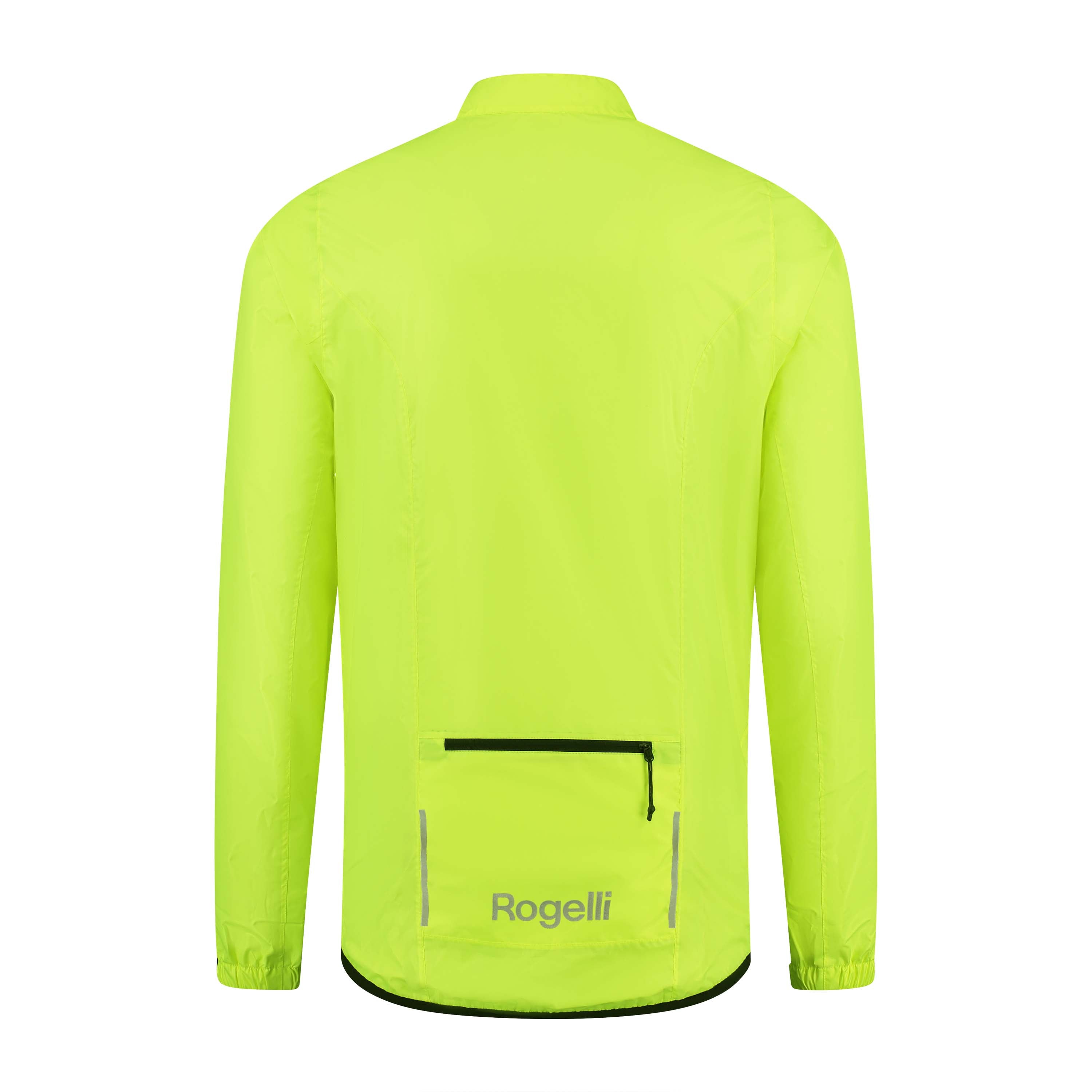 Rogelli Core regenjack heren fluor achterkant.