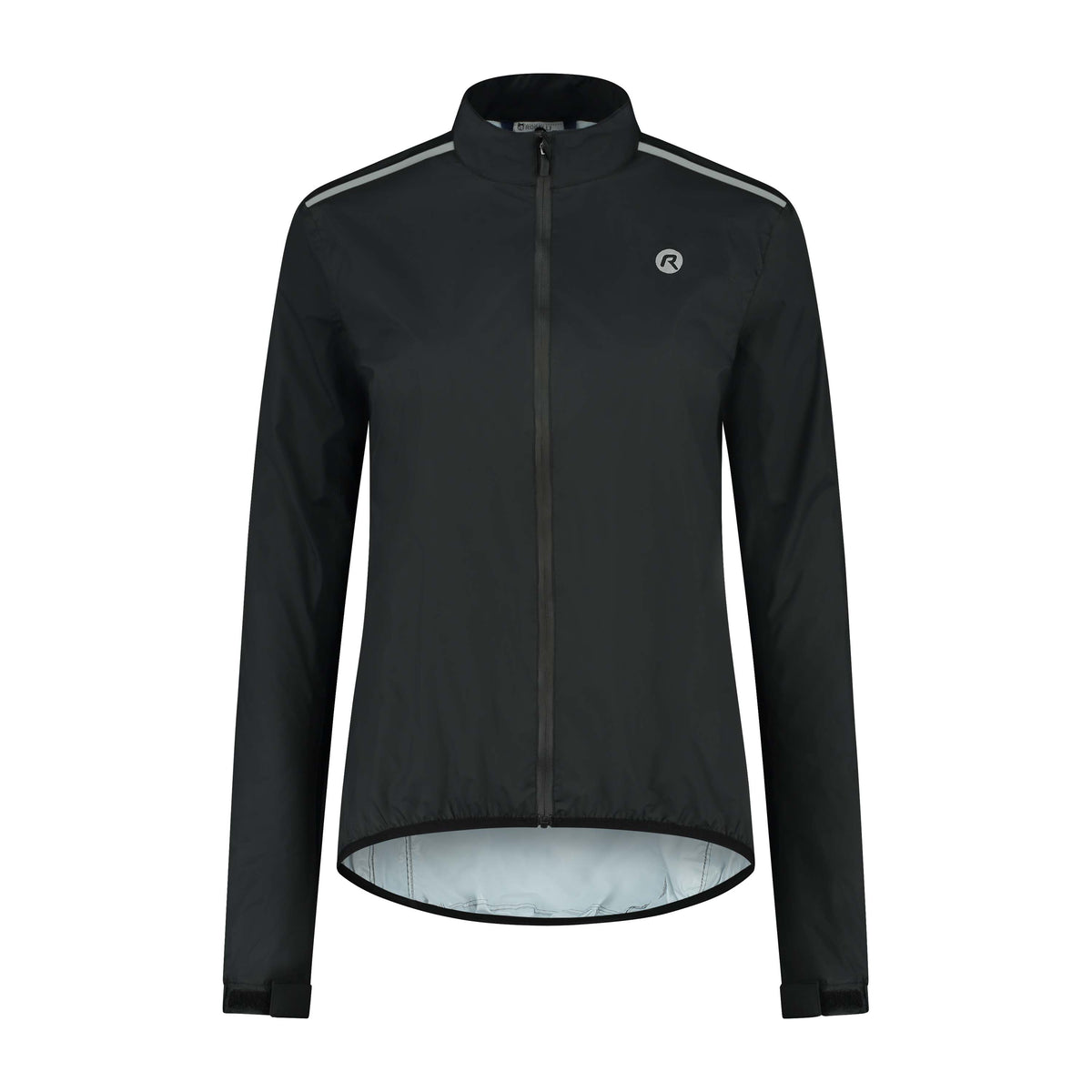 Rogelli Core regenjack dames zwart voorkant.