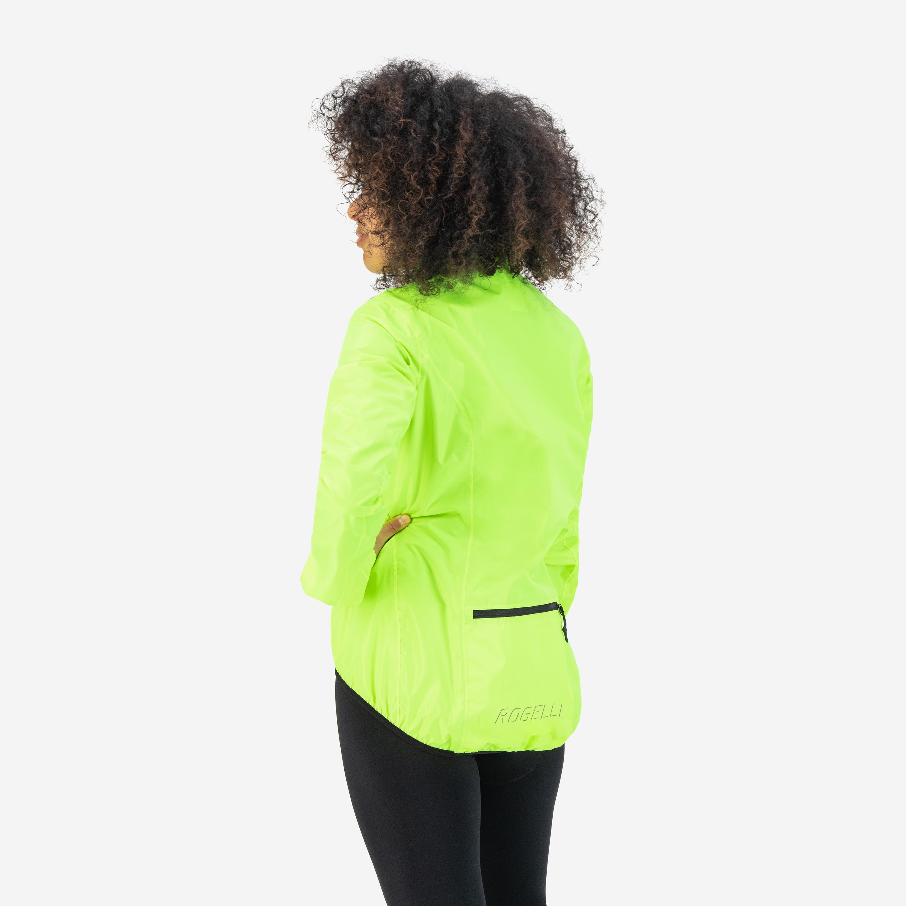 Core Regenjack Dames - Neon Geel