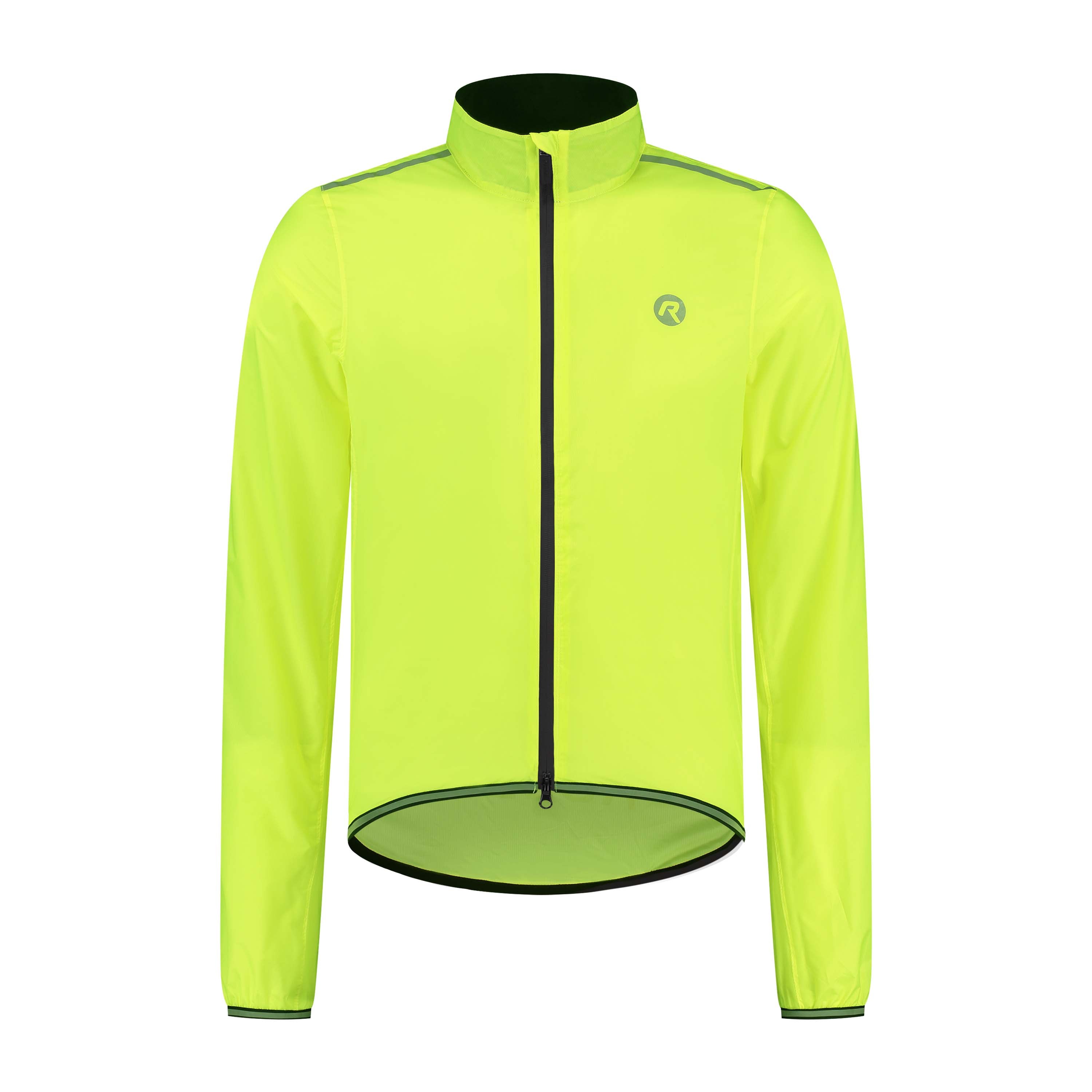 Rogelli Essential regenjack heren fluor voorkant.