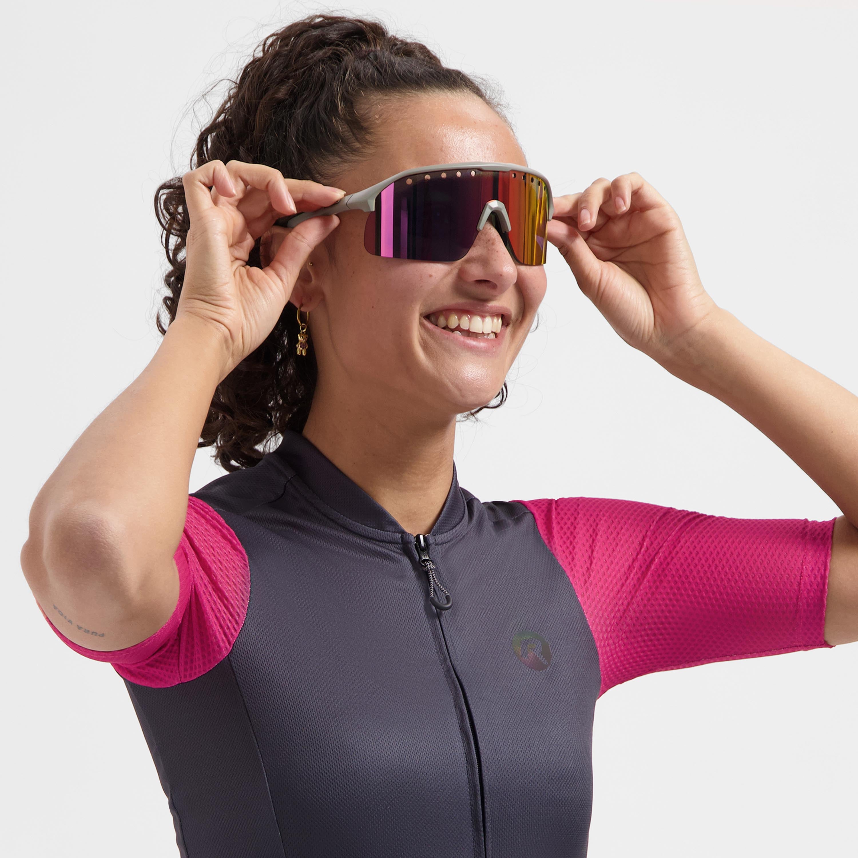Ventro Polarized Cycling glasses - Gray/Bordeaux