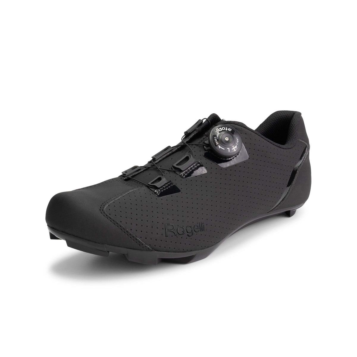 Chaussures de cyclisme Rogelli R400 avant de cyclisme noir.