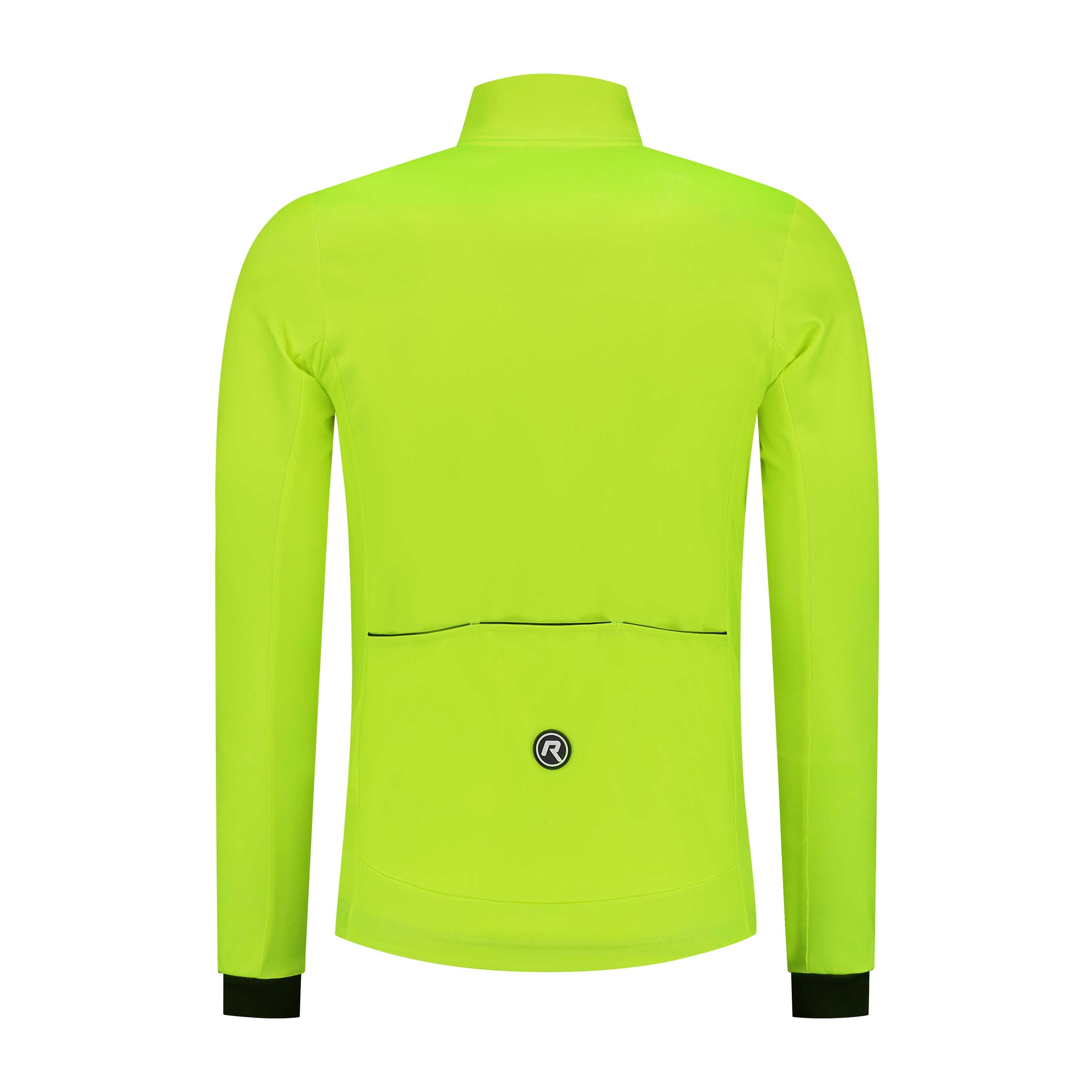 Core Radtrikot Langarm Herren - Neongelb/Schwarz