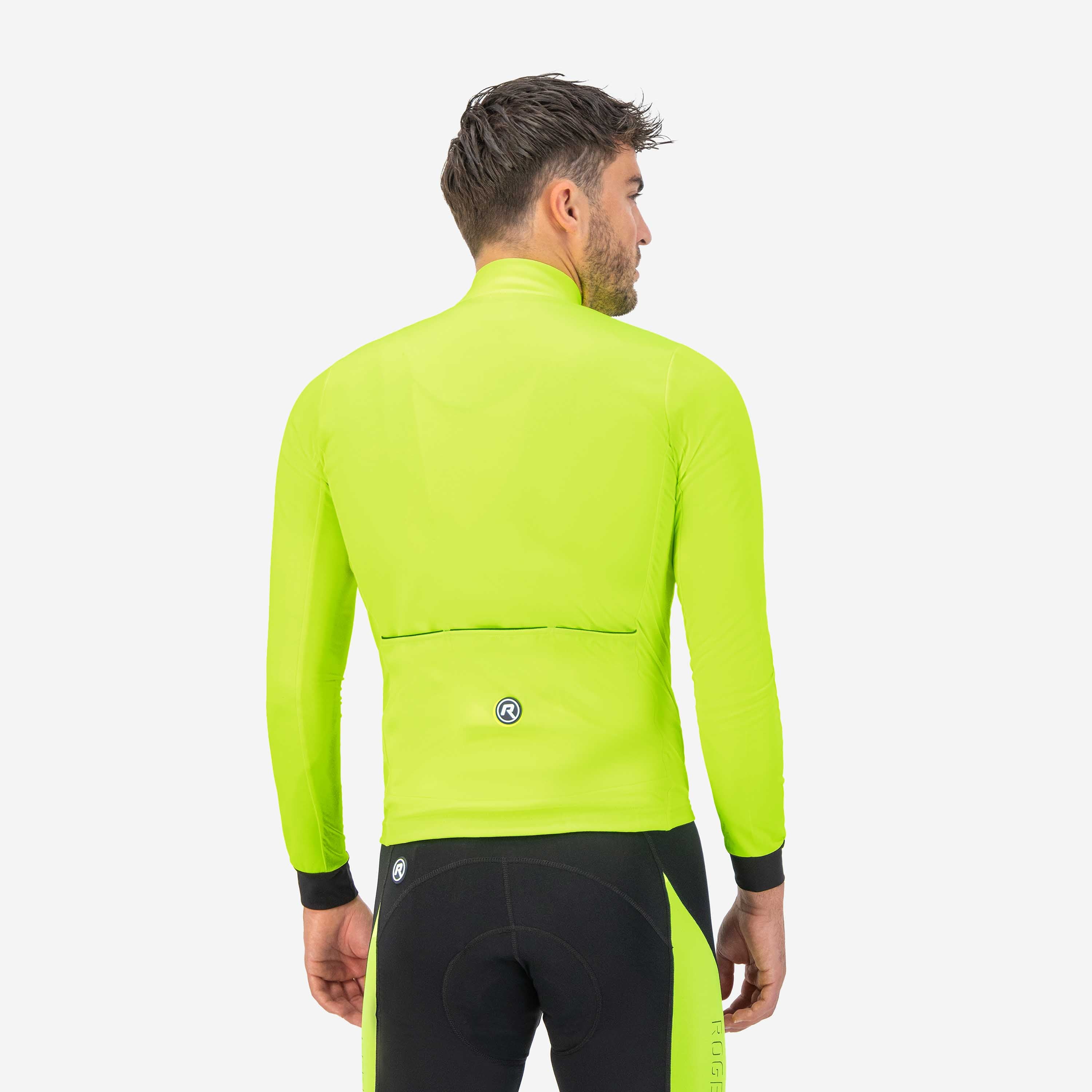 Core Radtrikot Langarm Herren - Neongelb/Schwarz