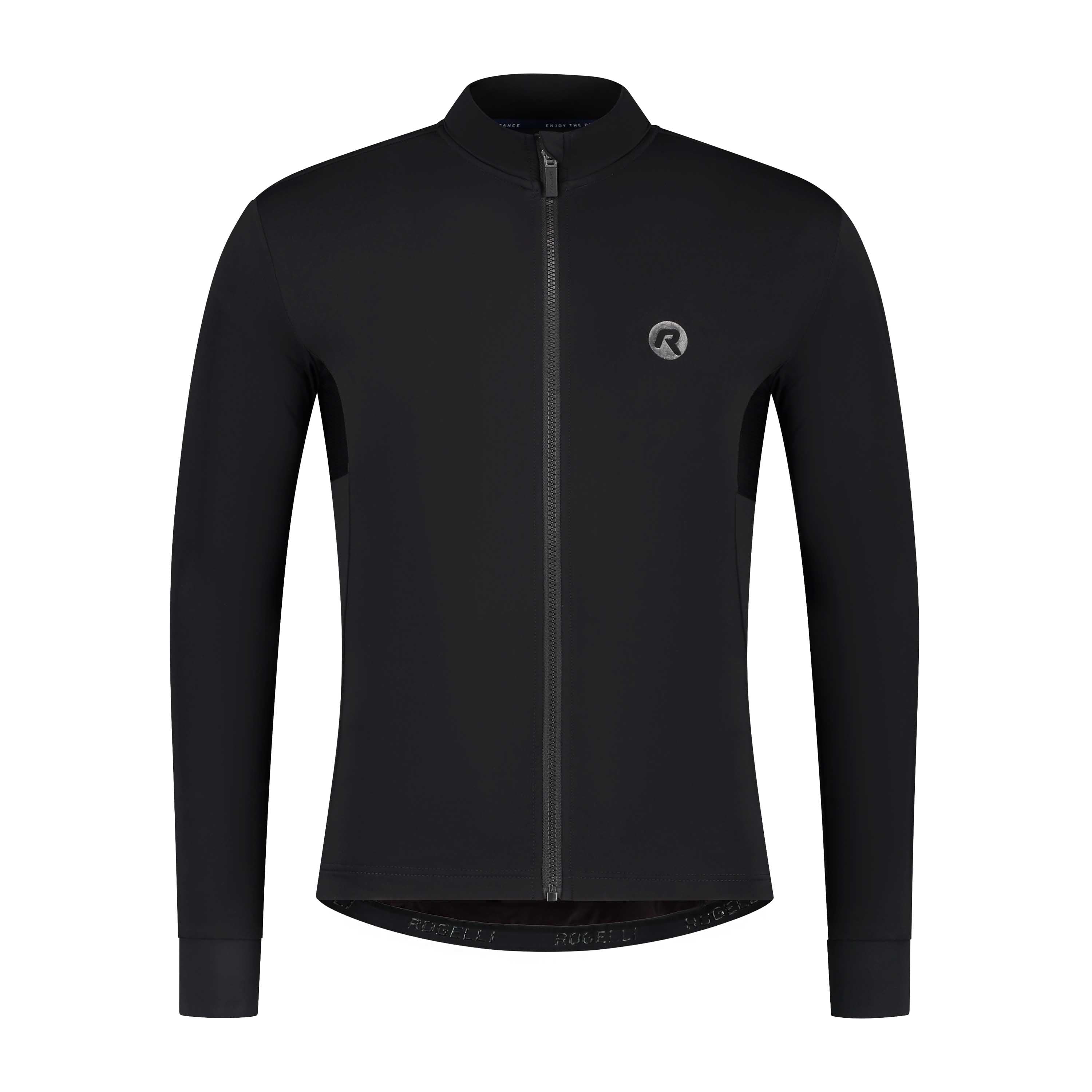 Distance Fietsshirt Lange Mouw Heren - Zwart