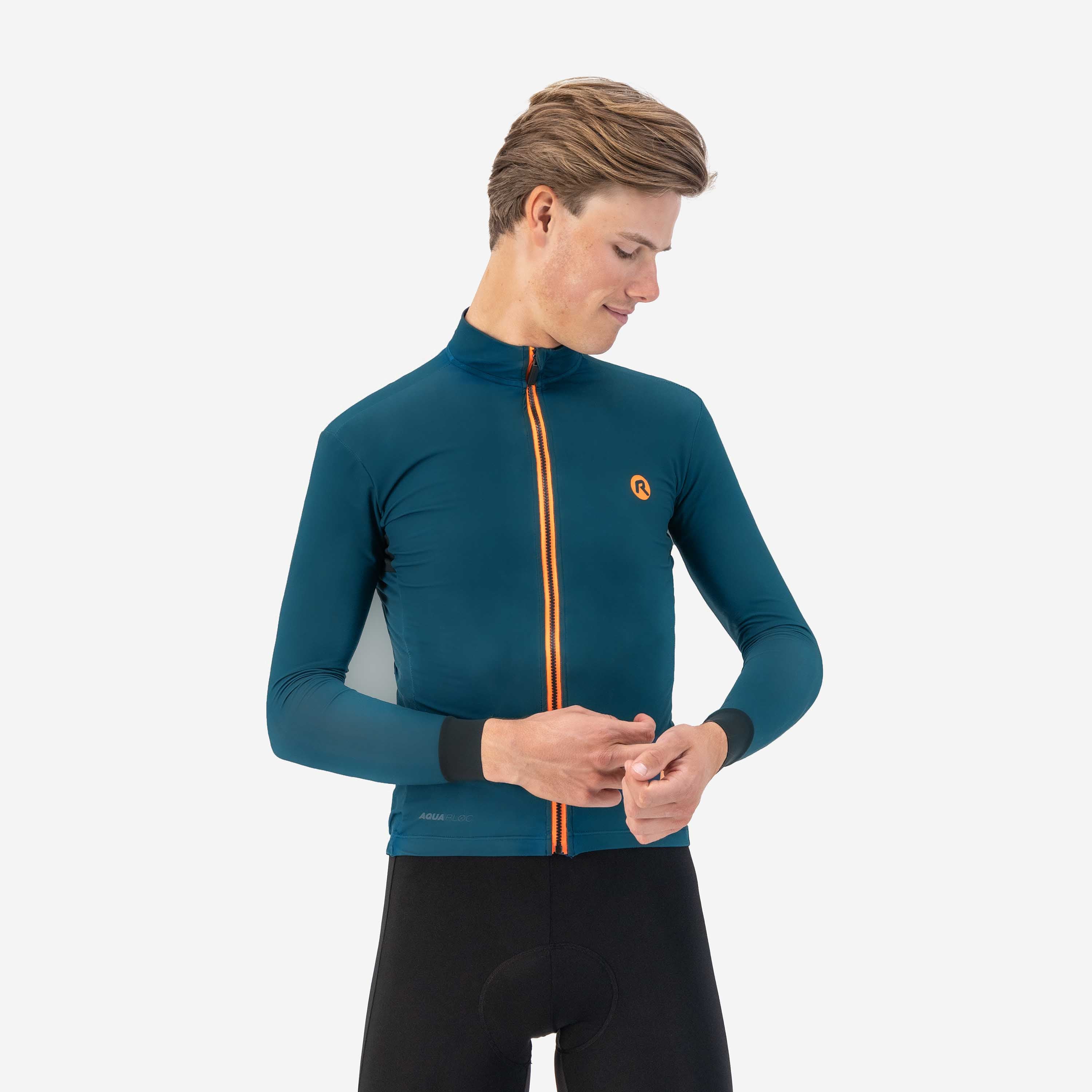 Distance Fietsshirt Lange Mouw Heren - Blauw