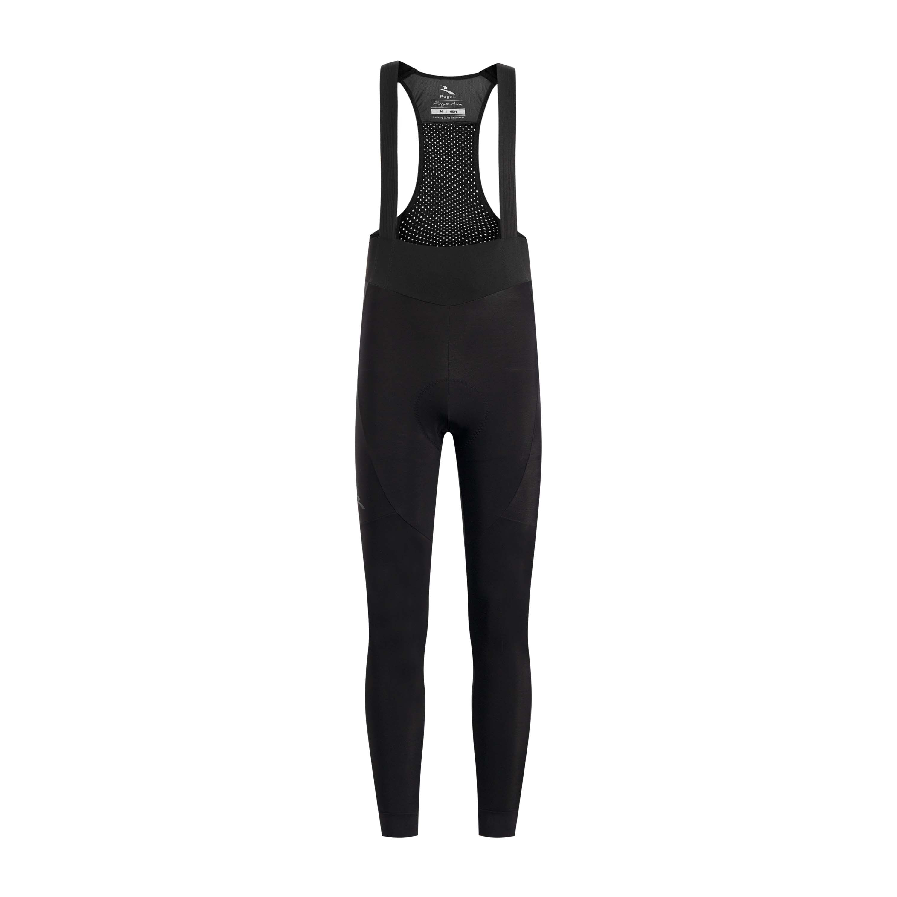 Rogelli Signature lange fietsbroek heren zwart voorkant.