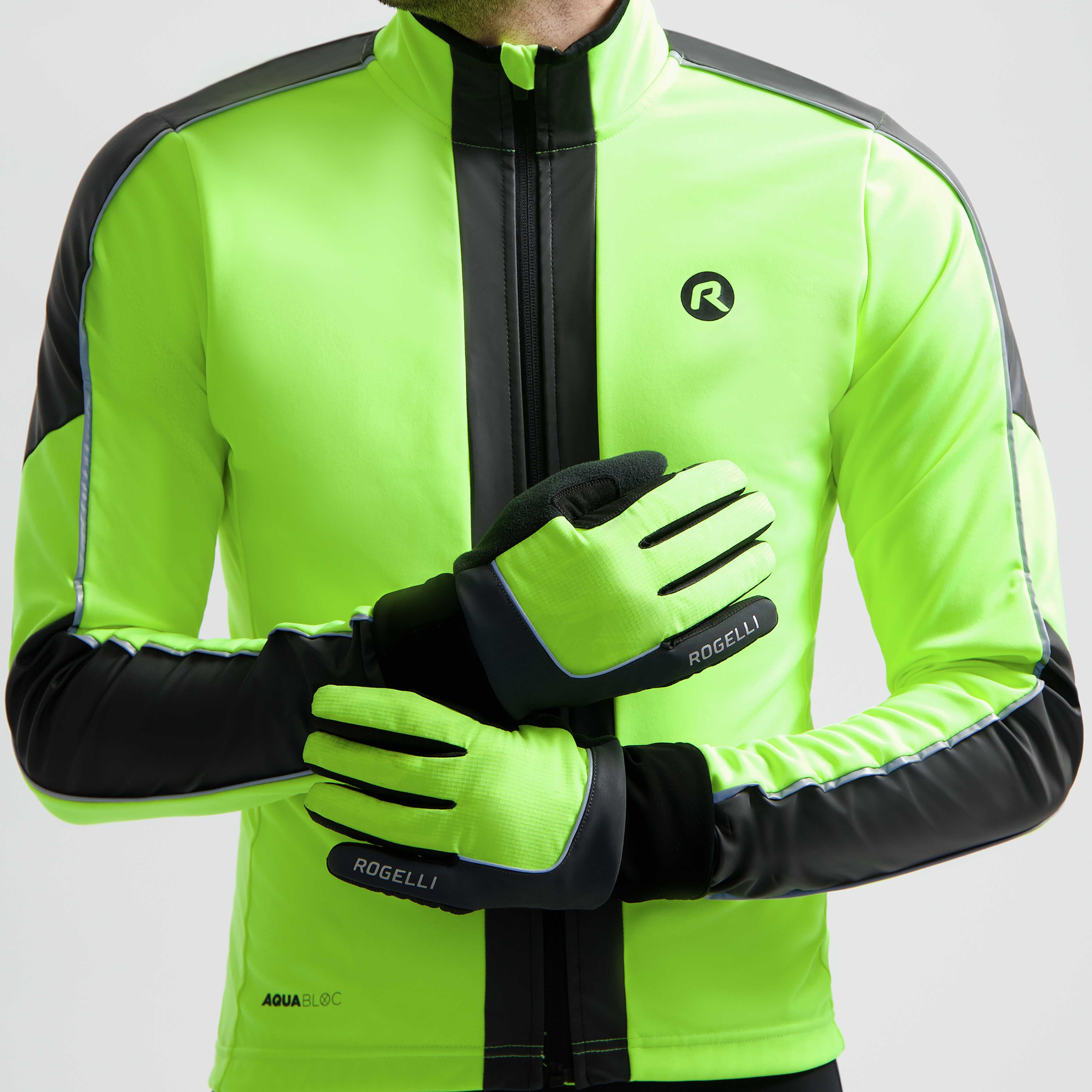 Essential HI VIS Winter Cycling gloves Men - Neon Yellow