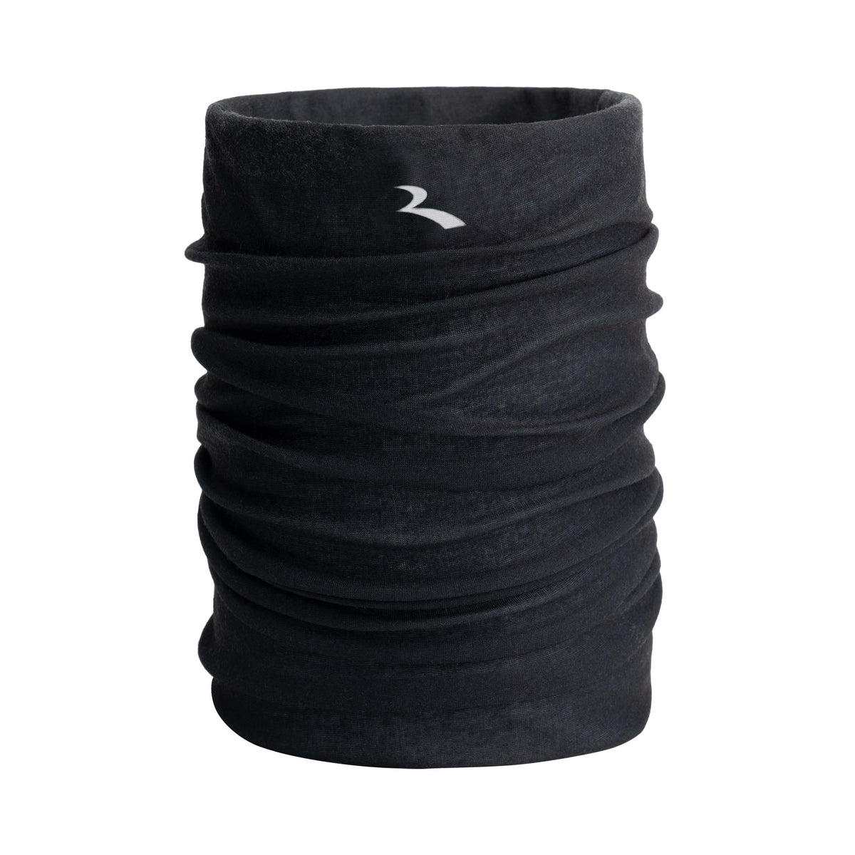 Rogelli Solid nekwarmer zwart voorkant.