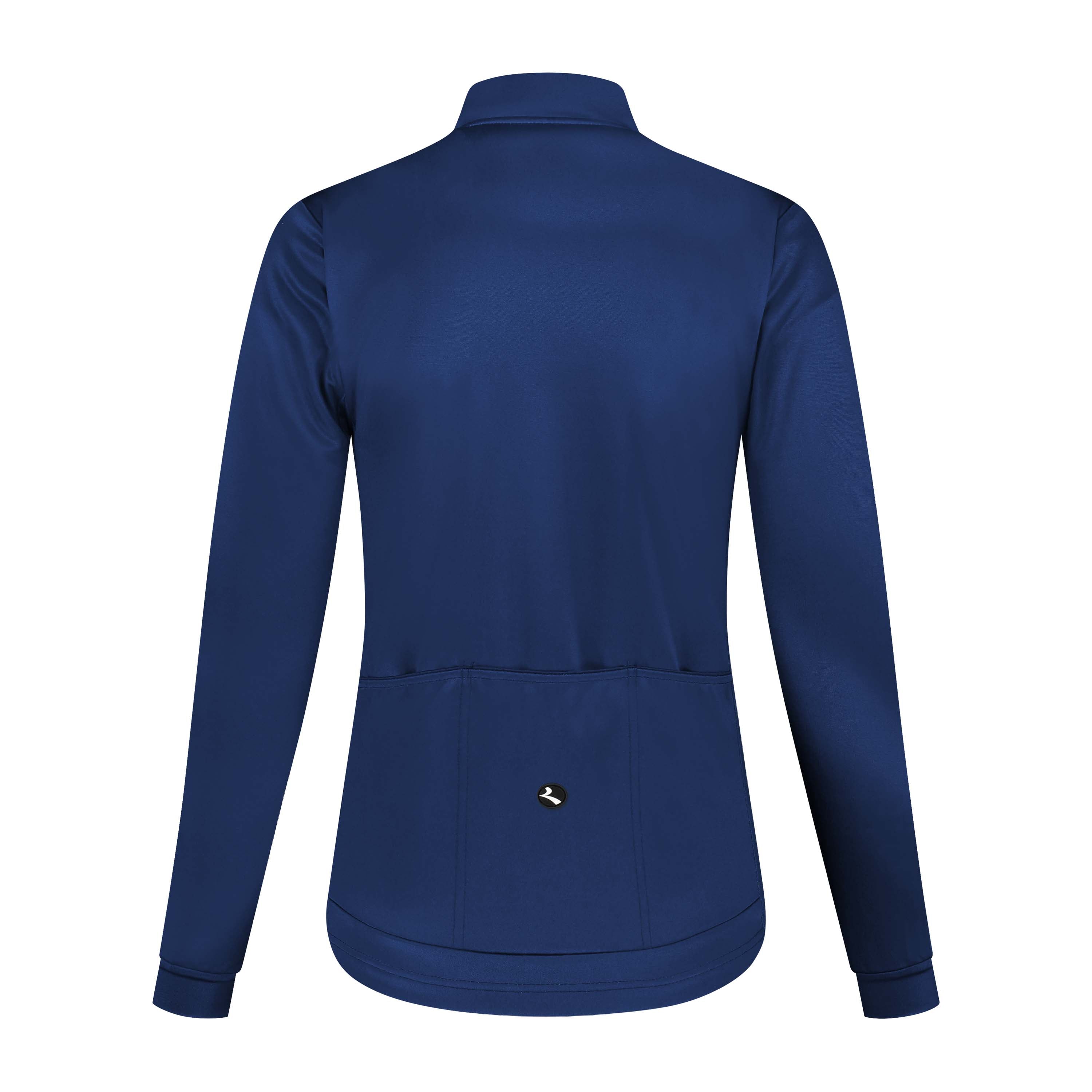 Rogelli Core fietsshirt lange mouw dames donkerblauw achterkant.