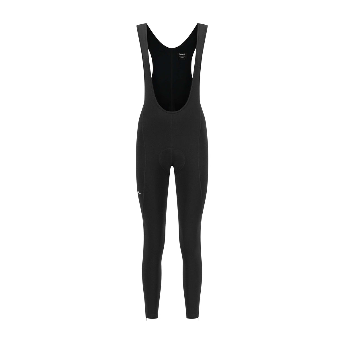 Rogelli Core lange fietsbroek dames zwart voorkant.